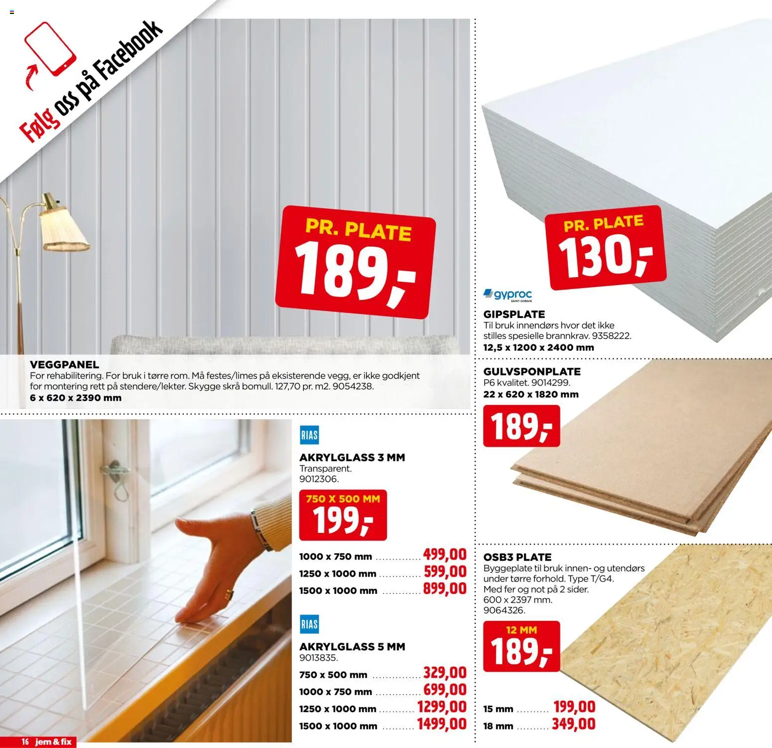 {H1} | Side: 16 | Produkter: Plate