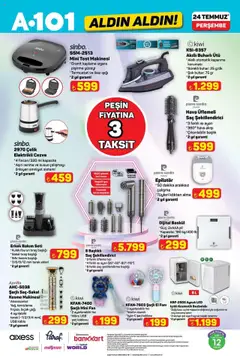 A101 Katalog Aldın Aldın - 24.07.2025 tarihinden itibaren geçerlidir | Sayfa: 9 | Ürünler: Pil, Izgara, Ütü, Fan