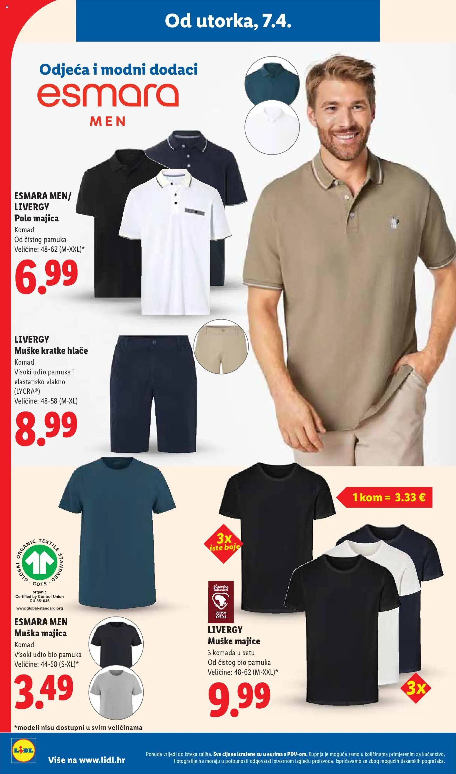 Lidl katalog | vrijedi od 07.04.2026 | Stranica: 34 | Proizvodi: Odjeća, Majica, Hlače, Kratke hlače