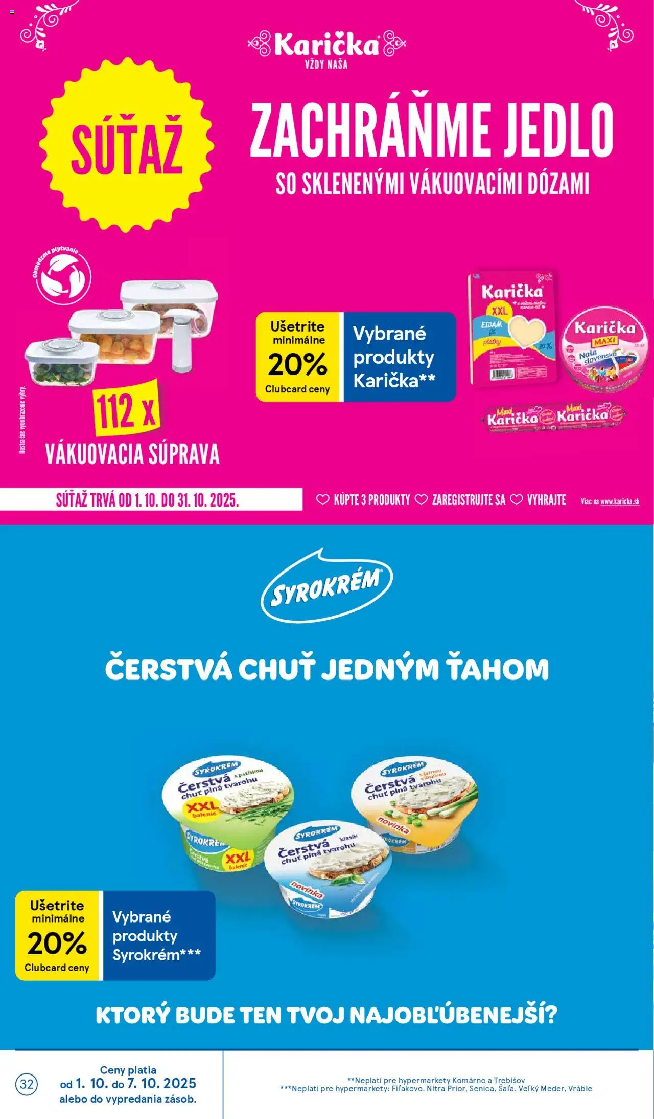 Nové Tesco akcie – leták je platný od 01.10.2025 | Strana: 32 | Produkty: Syr, Eidam