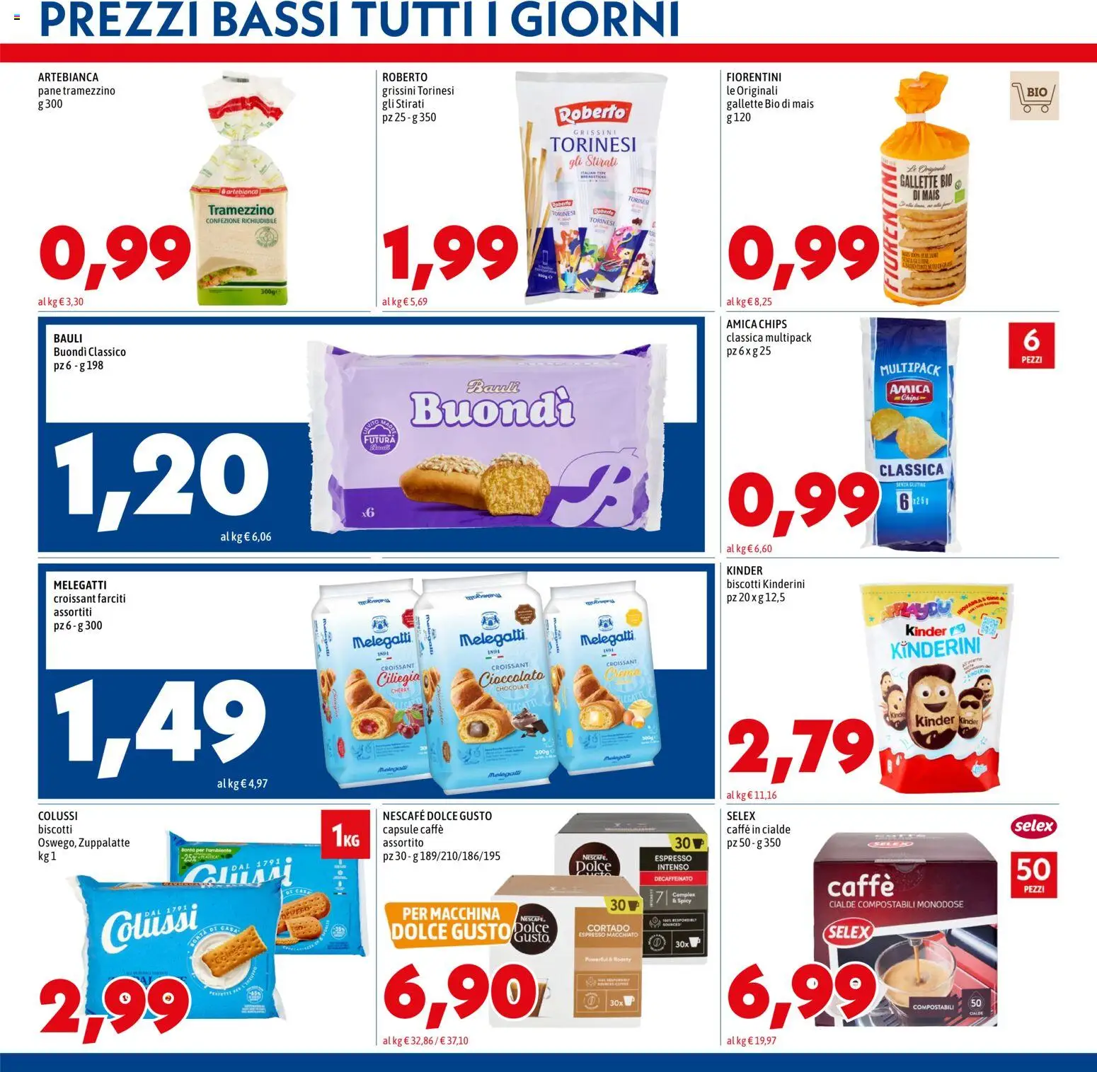 Volantino Mega del 15.01.2026 | Pagina: 9 | Prodotti: Pane, Caffè, Gallette, Caffè in cialde