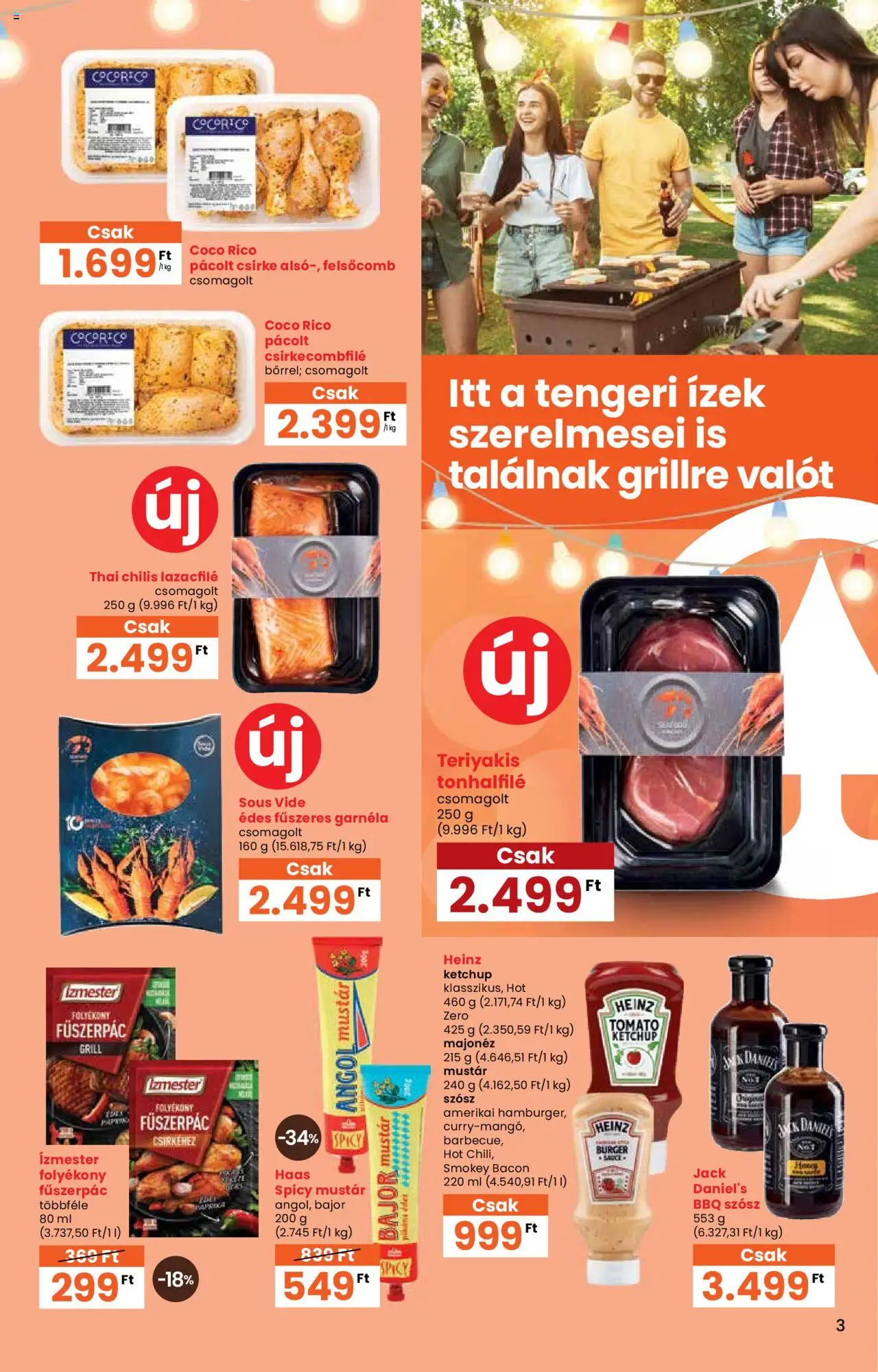 Interspar akciós ujság - amely érvényes a következő dátumtól: 05.06.2025 | Oldal: 3 | Termékek: Bacon, Ketchup, Majonéz, Szósz
