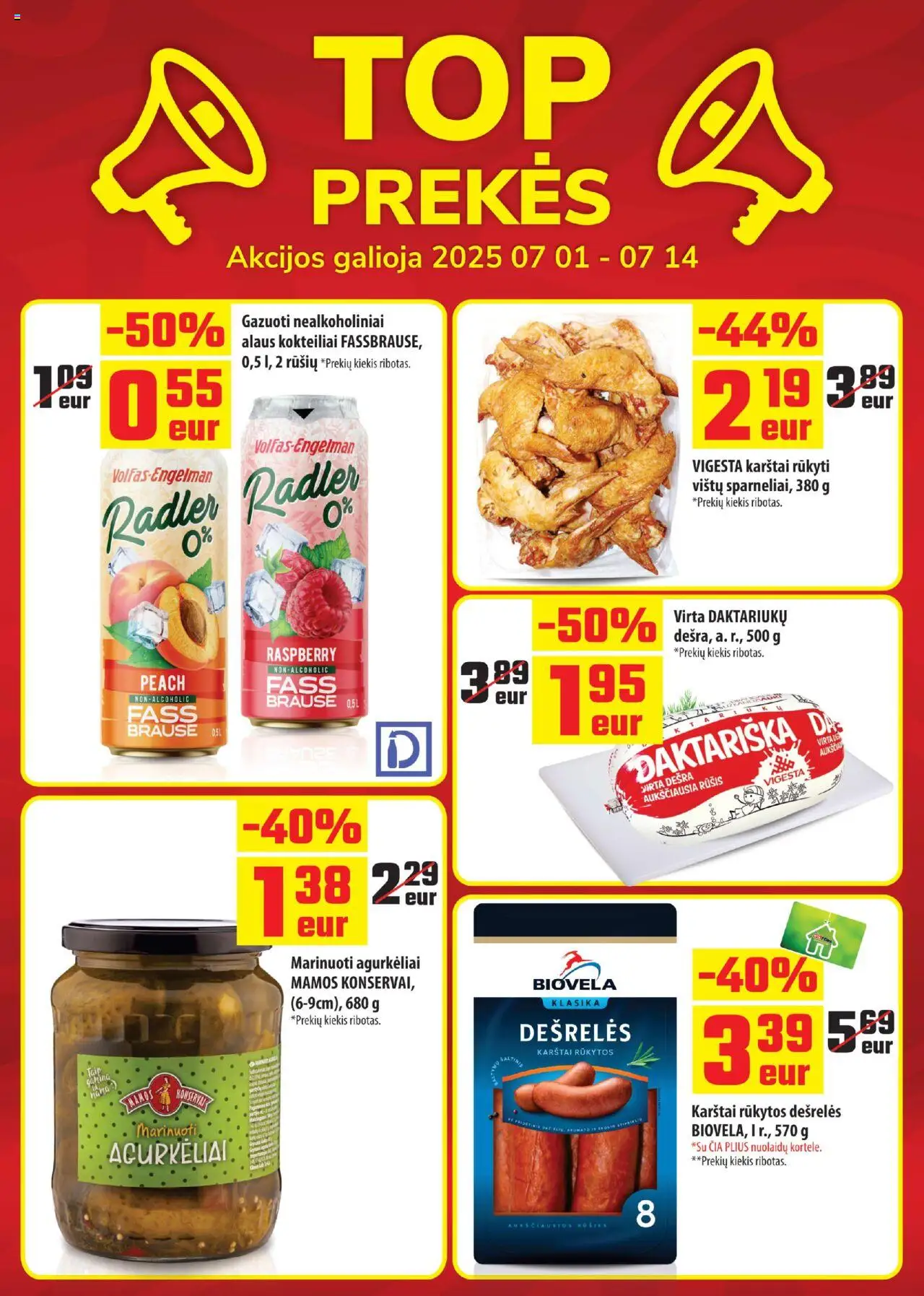 ČIA MARKET leidinys│galioja nuo 01.07.2025 | Puslapis: 2 | Prekių: Dešrelės, Dešra