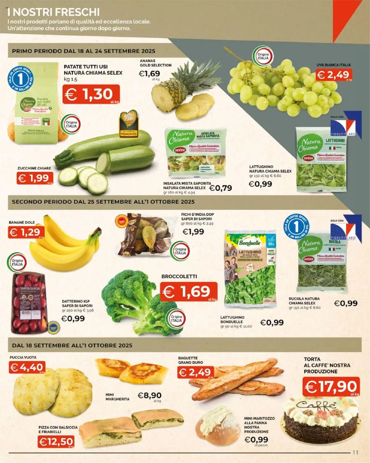 Volantino Mercatò del 18.09.2025 | Pagina: 11 | Prodotti: Caffè, Insalata, Patate, Ananas