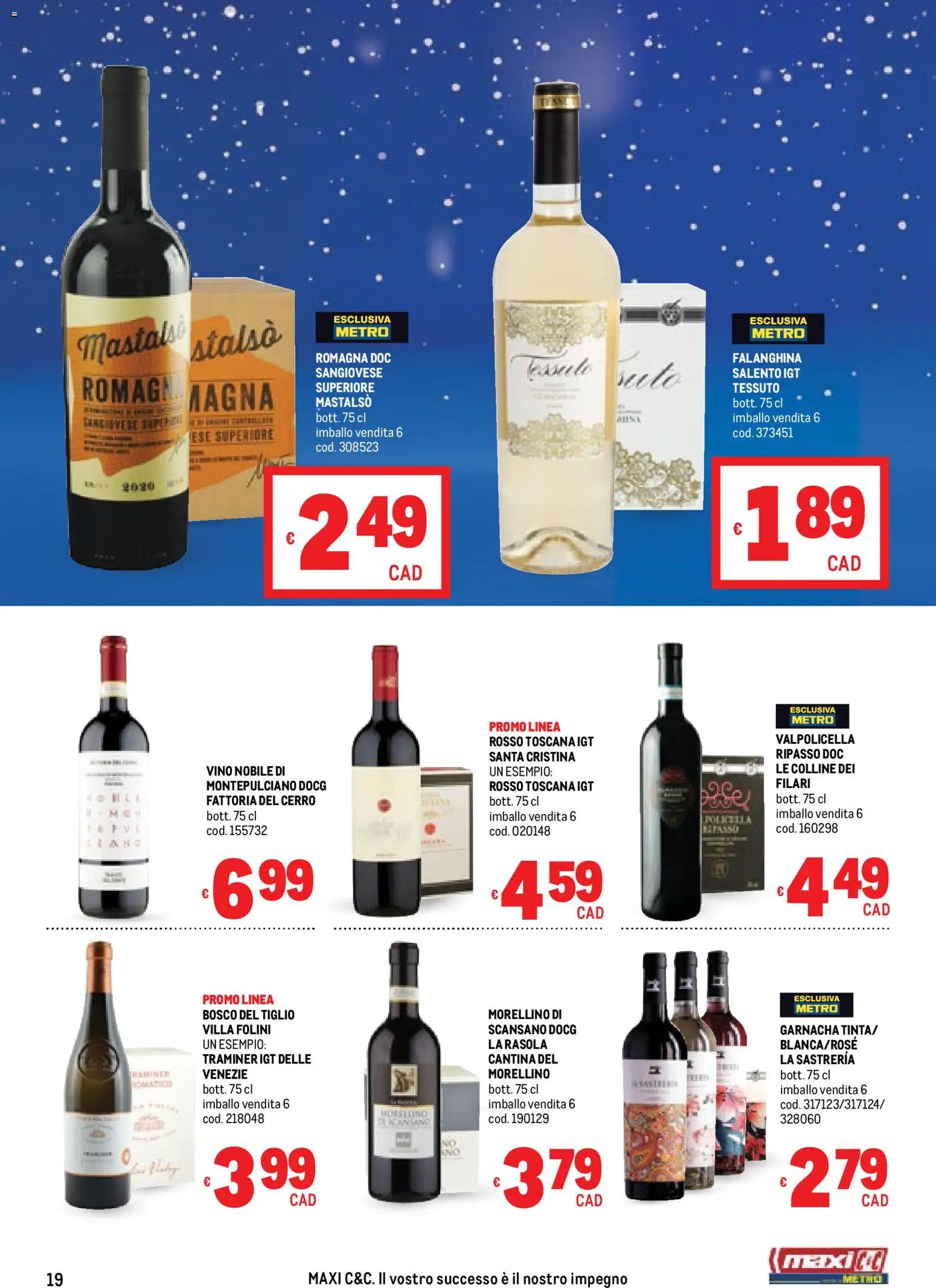 Volantino Metro del 20.11.2025 | Pagina: 19 | Prodotti: Vino