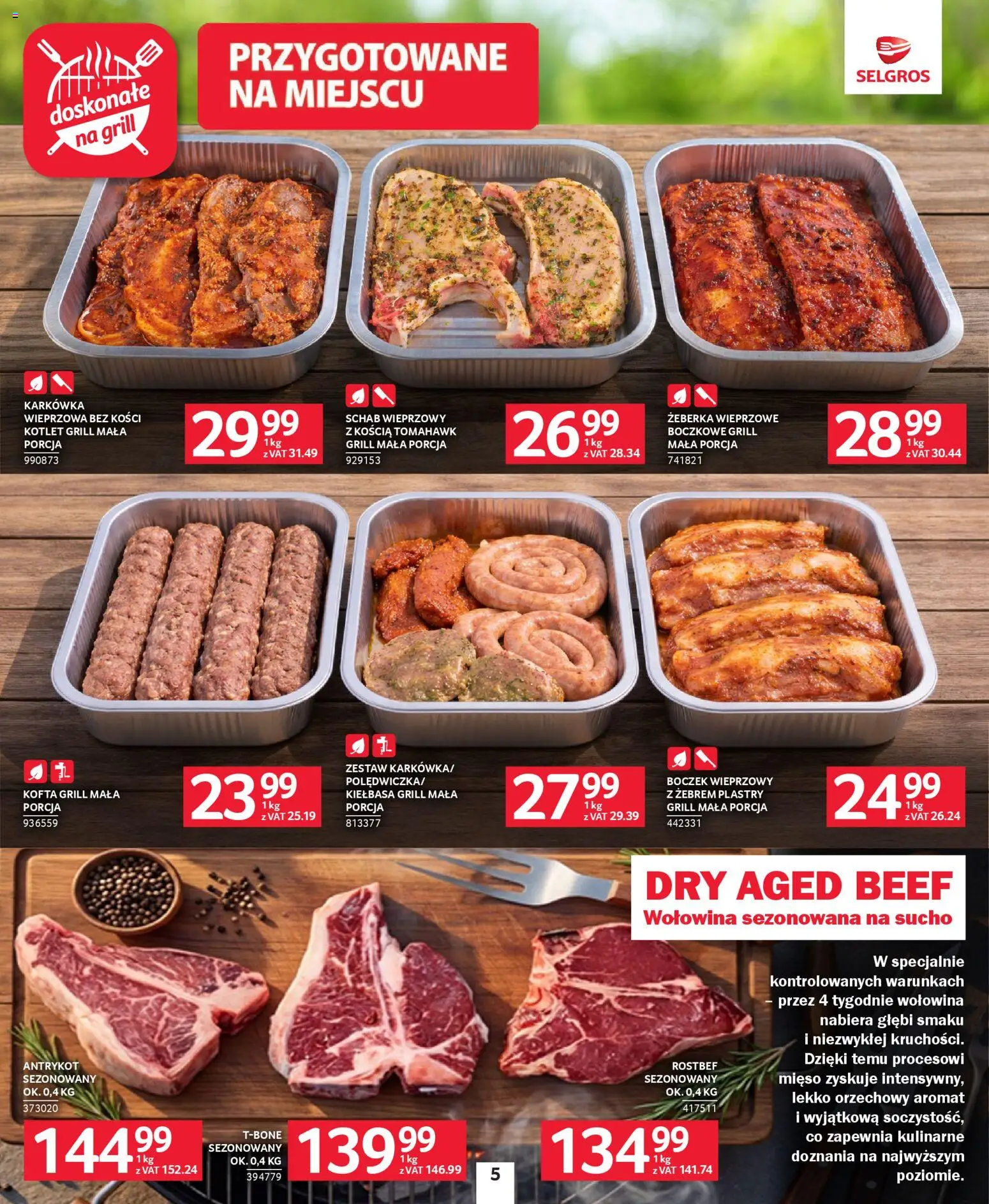 Selgros cash&carry gazetka - Grillowanie od 23.04.2026 | Strona: 5 | Produkty: Karkówka, Mięso, Boczek wieprzowy, Boczek