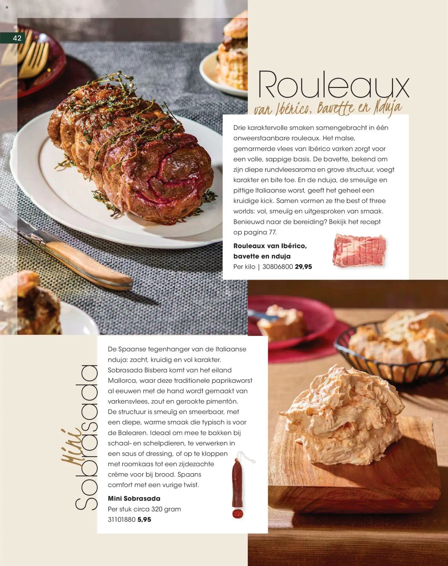 {H1} | Pagina: 42 | Producten: Kisperec, Schaal, Roomkaas, Saus