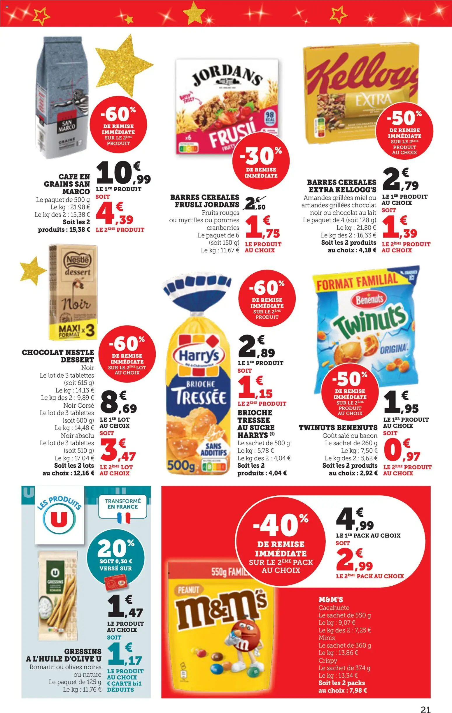 {H1} | Page: 21 | Produits: Cacahuète, Miel, Lait, Céréales