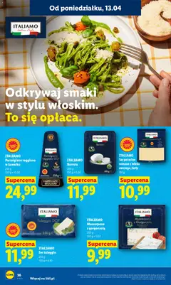 Pogląd oferty "ITALIAMO Ser pecorino romano z mleka owczego, tarty, 100 g" - ważna od 13.04.2026 | Strona: 36