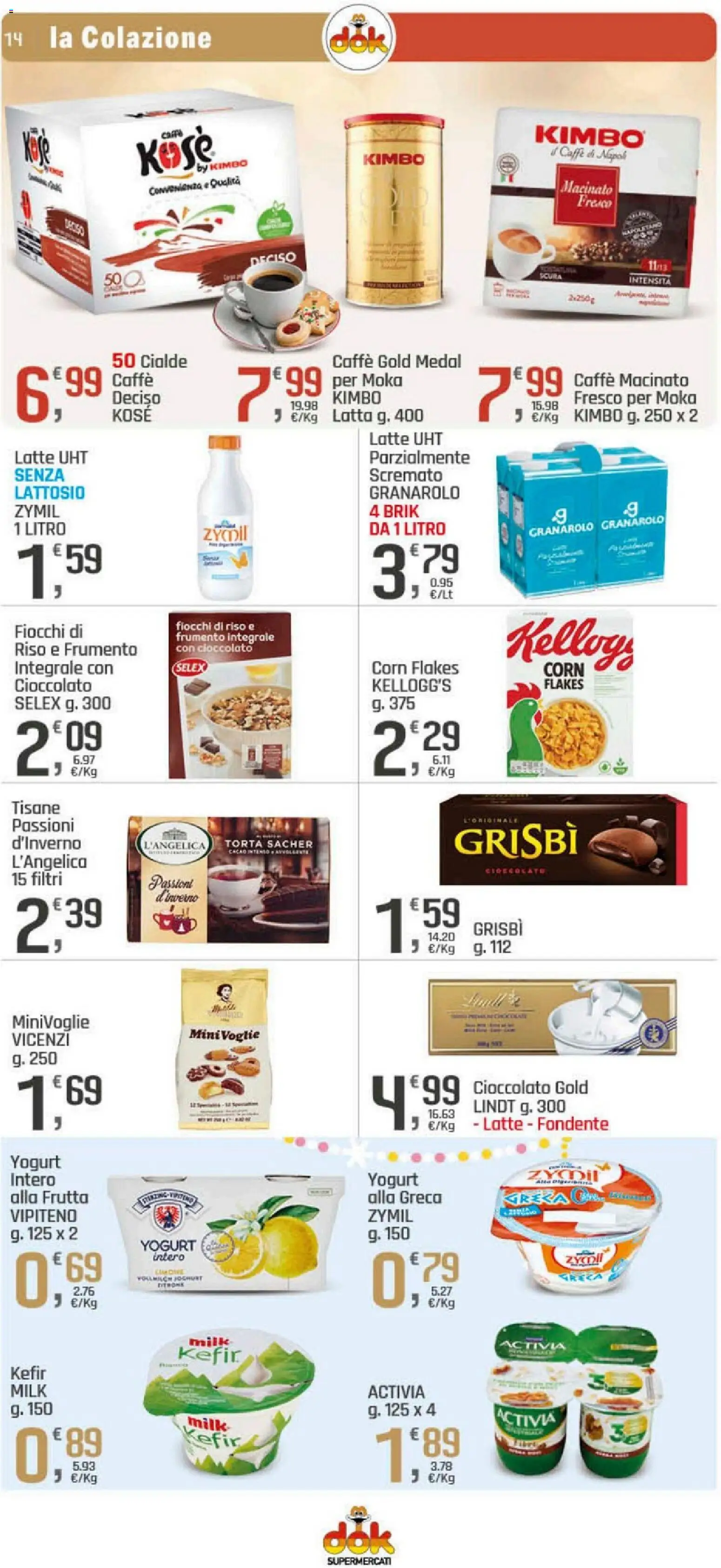 Volantino DOK del 16.12.2025 | Pagina: 14 | Prodotti: Yogurt, Cioccolato, Frutta, Latte