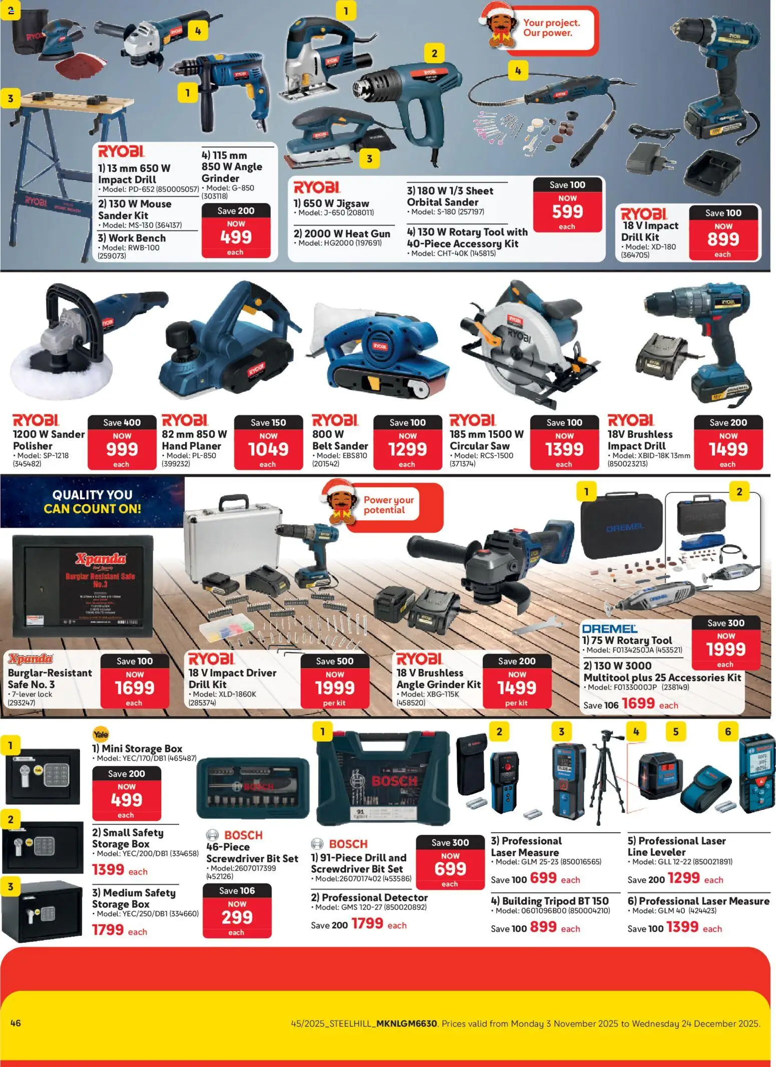New Makro catalogue – valid from 03.11.2025 | Page: 46 | Products: Mouse, Lock, Drill, Jigsaw
