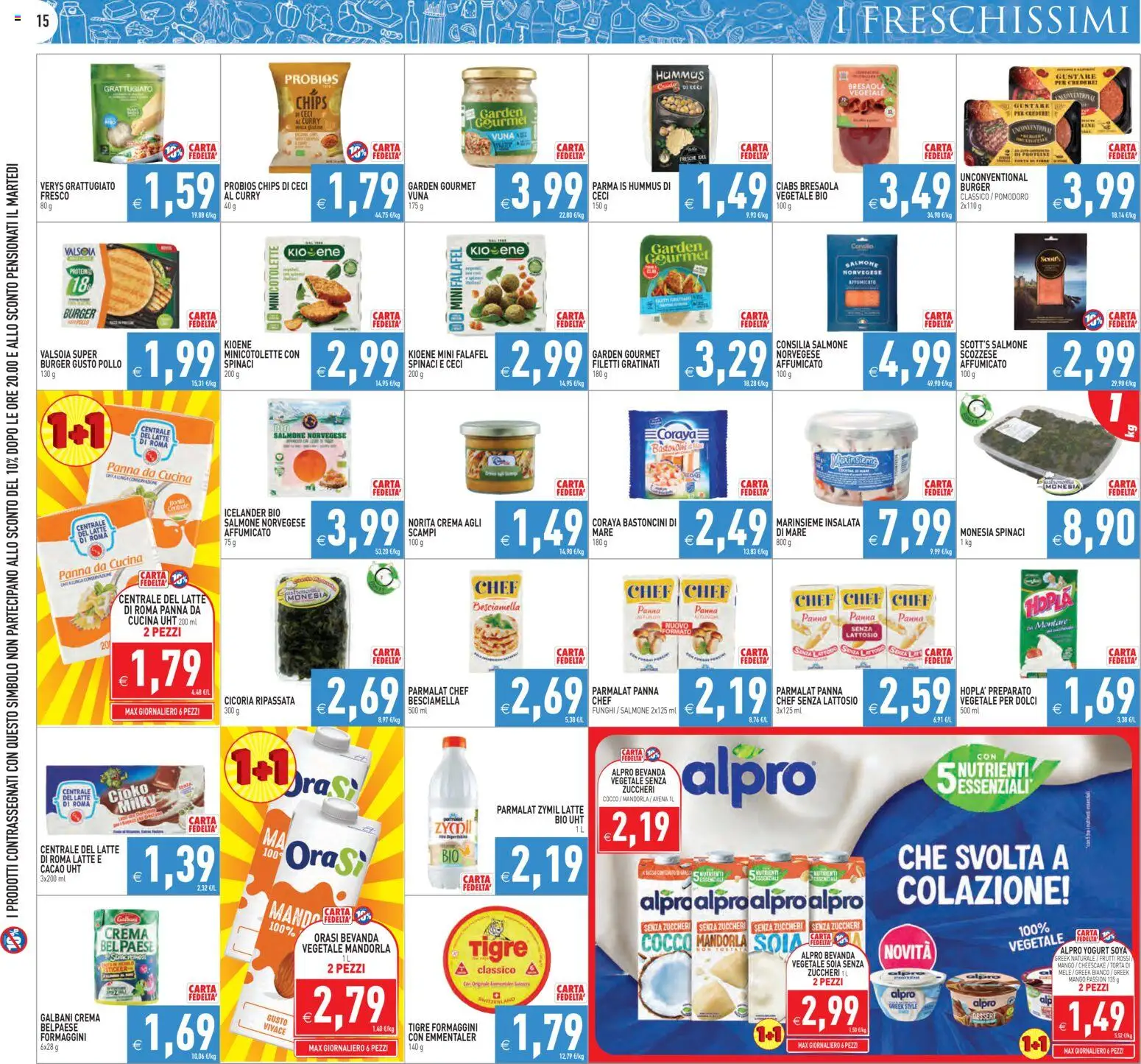 Volantino PIM Supermercati del 13.02.2026 | Pagina: 15 | Prodotti: Yogurt, Insalata, Pomodoro, Torta