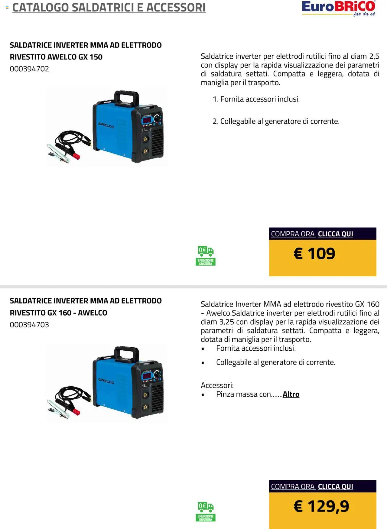 Volantino Eurobrico del 23.07.2025 | Pagina: 11 | Prodotti: Saldatrice, Generatore