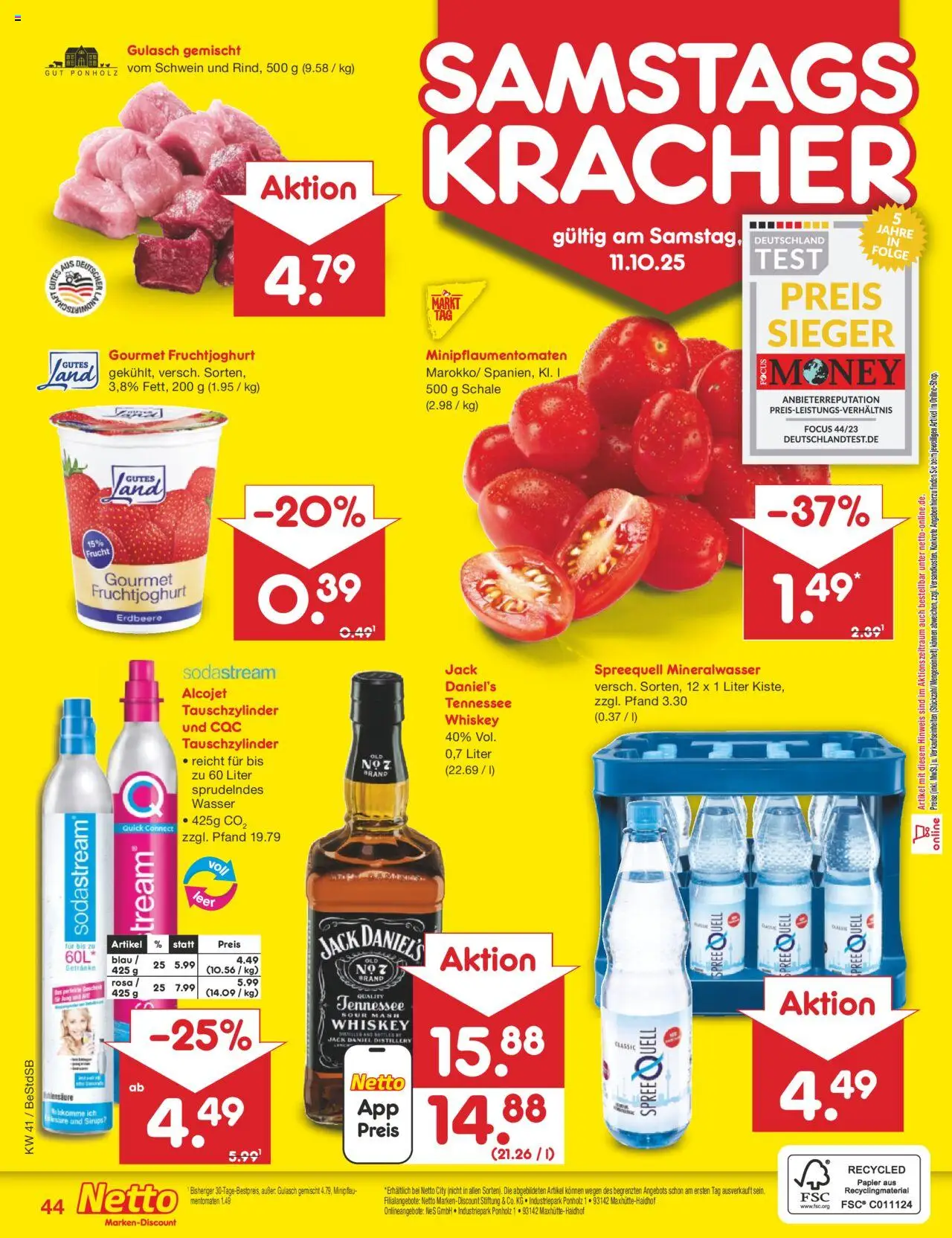 Netto Marken-Discount Prospekt 	 – gültig ab 06.10.2025 | Seite: 50 | Produkte: Wasser, Gulasch, Whiskey, Sodastream