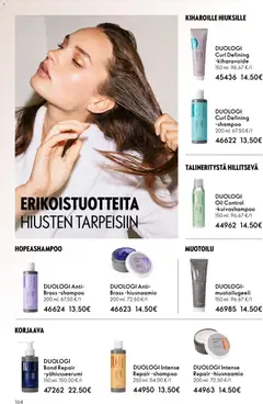 Oriflame-mainoslehti voimassa 18.02.2026 alkaen | Sivu: 164 | Tuotteet: Shampoo, Hiusnaamio, Kuivashampoo