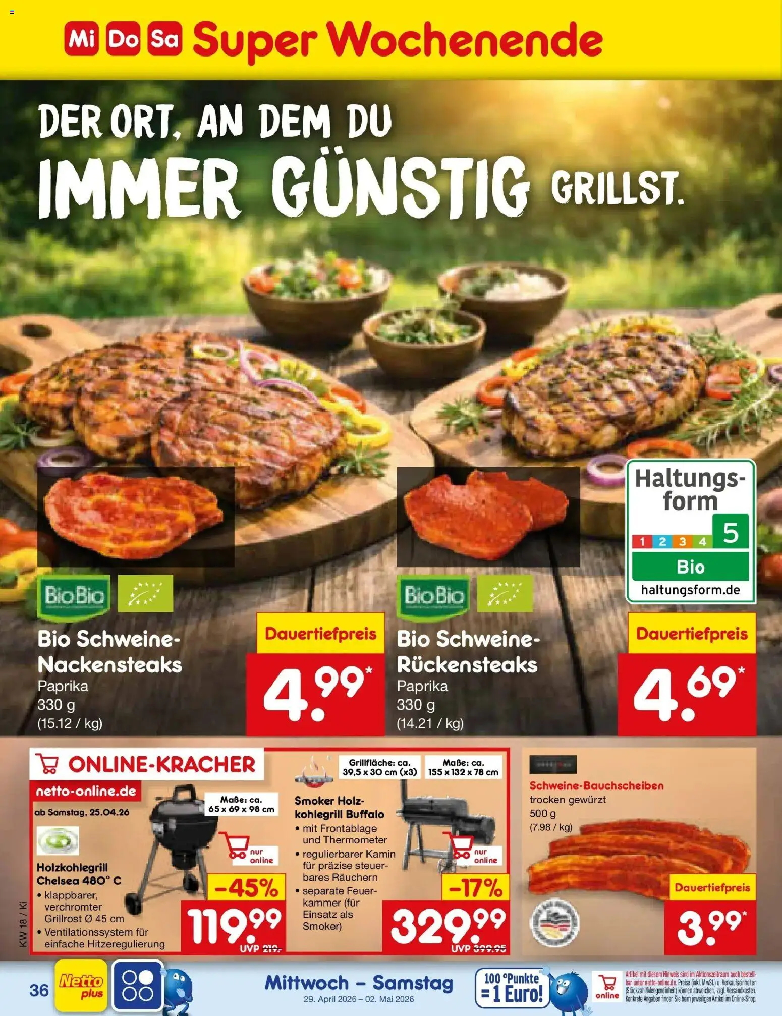 Netto Marken-Discount Prospekt Mistelbach	 – gültig ab 27.04.2026 | Seite: 52 | Produkte: Nackensteaks, Thermometer, Kamin, Paprika
