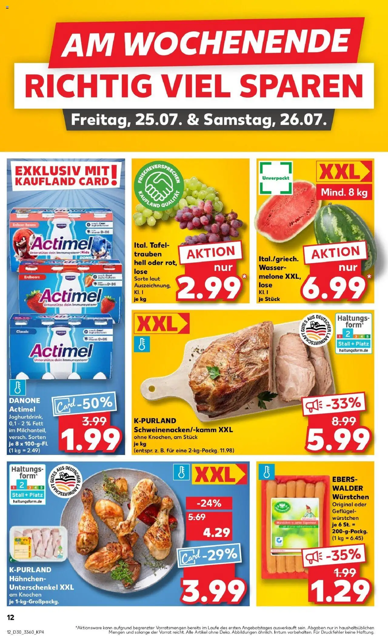 Kaufland prospekt Marienberg	 - gültig ab dem 27.07.2025 | Seite: 27 | Produkte: Hahnchen, Trauben, Wasser, Wassermelone