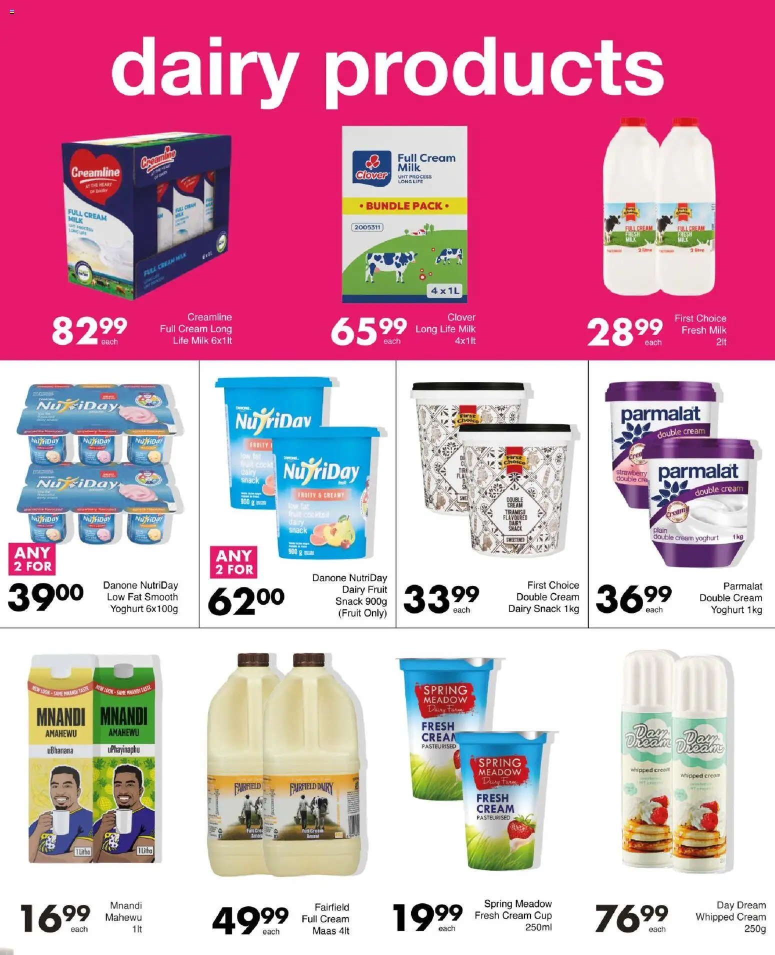 New Save catalogue – valid from 13.11.2025 | Page: 4 | Products: Yoghurt, Milk, Cream, Fruit