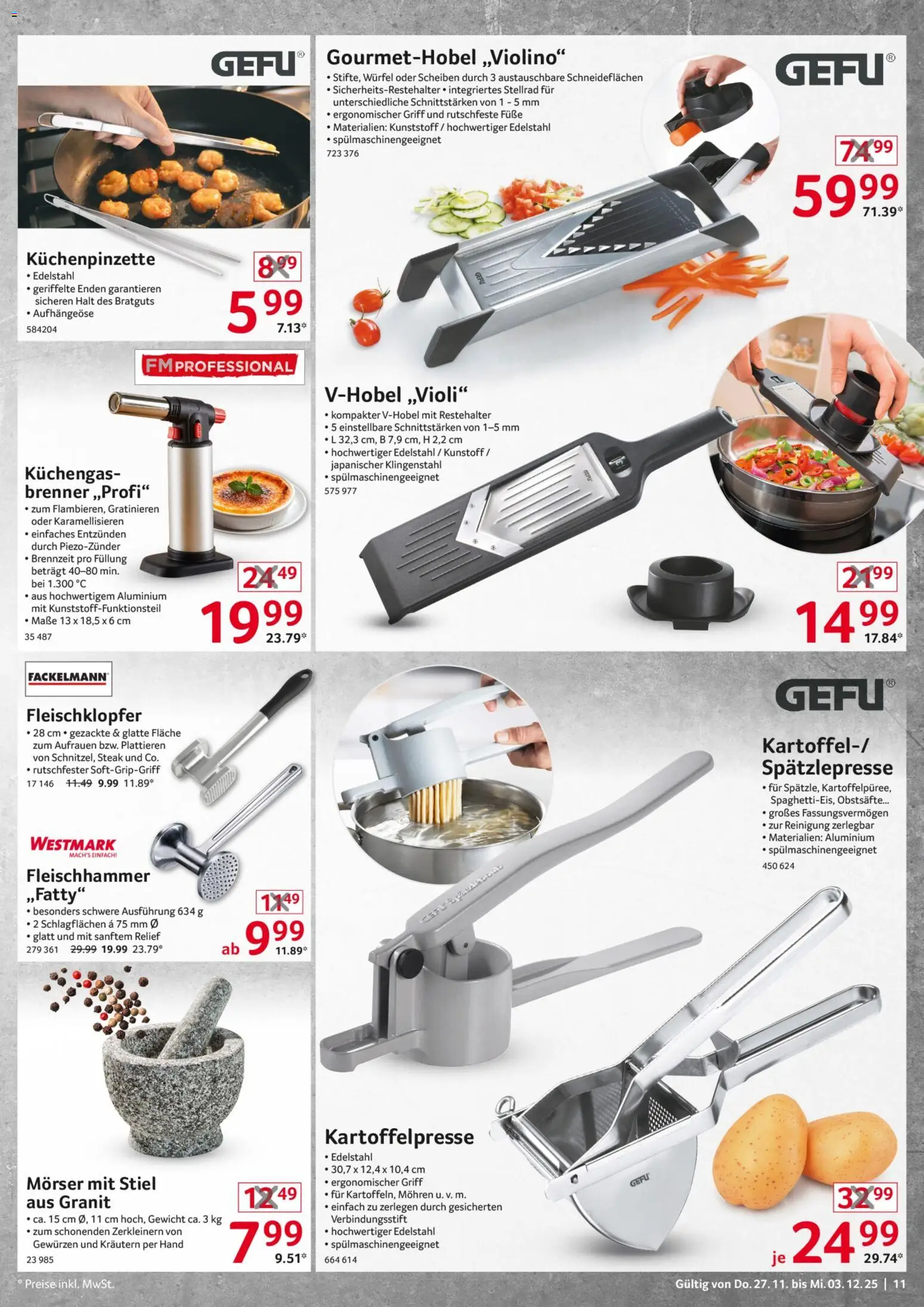 Selgros  Non Food – gültig ab 27.11.2025 | Seite: 11 | Produkte: Gewicht, Mohren, Steak