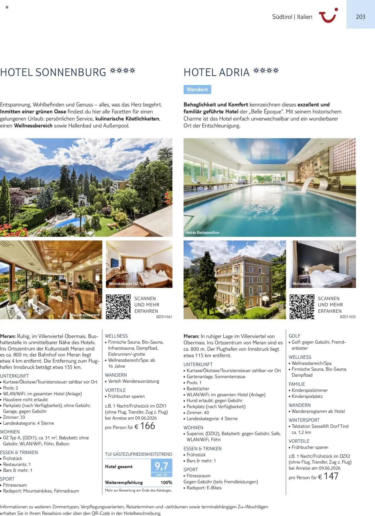 TUI Urlaub mit eigener Anreise 2025/26 – gültig ab 01.11.2025 | Seite: 203 | Produkte: Babybett, Föhn