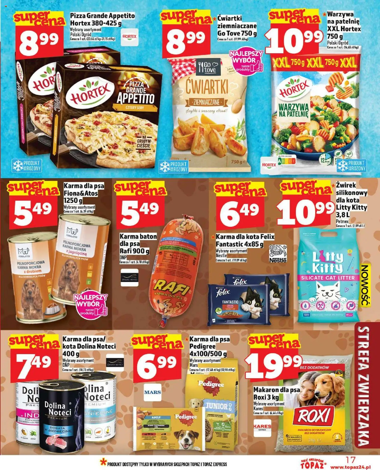 Topaz Gazetka - Ceny małe na stałe od 30.10.2025 | Strona: 17 | Produkty: Patelnie, Sery, Makaron, Warzywa