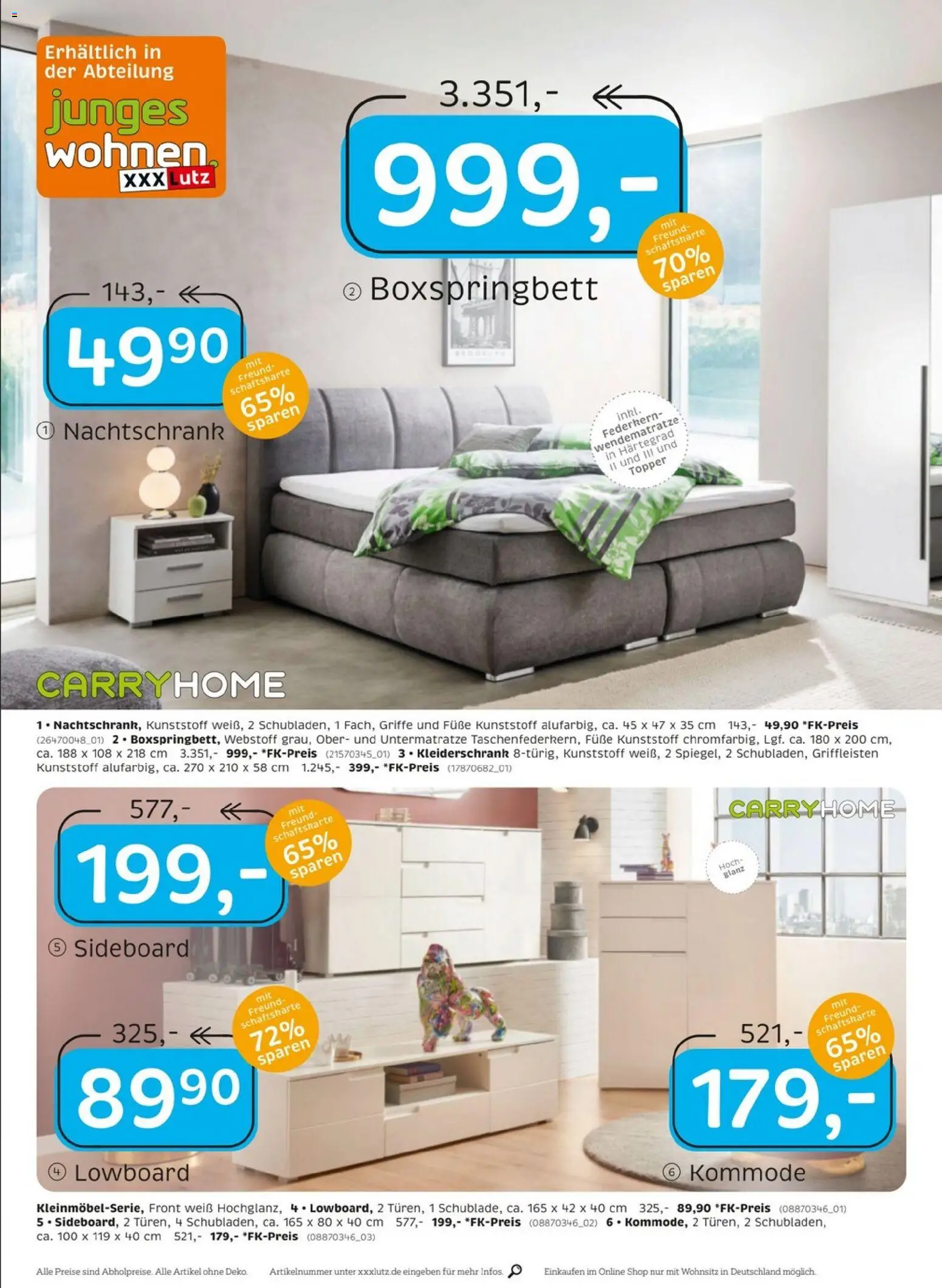 XXXLutz Nr. 1 beim Preis – gültig ab 11.04.2026 | Seite: 18 | Produkte: Sideboard, Lowboard, Kleiderschrank, Topper