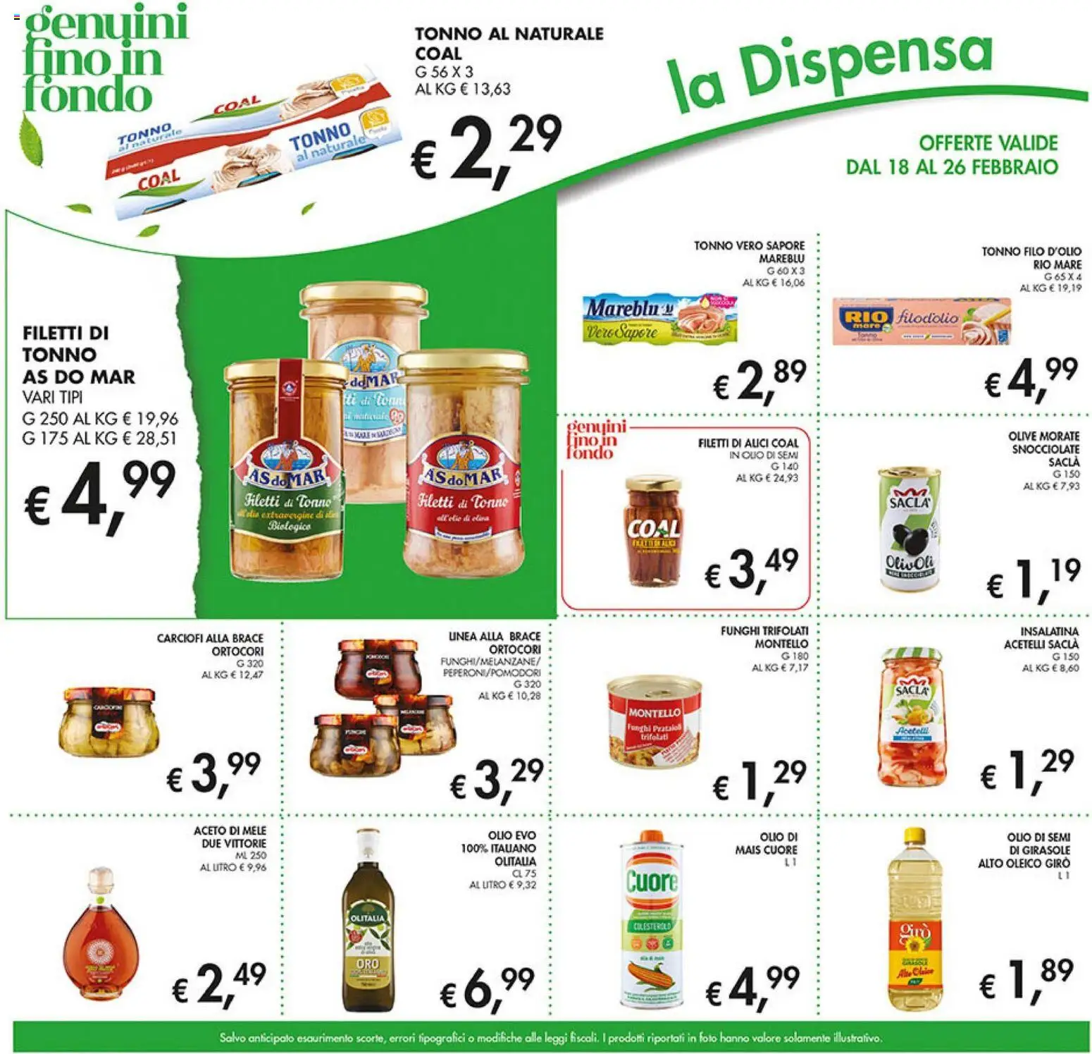 Volantino Coal del 18.02.2026 | Pagina: 18 | Prodotti: Mele, Funghi, Tonno al naturale, Mais