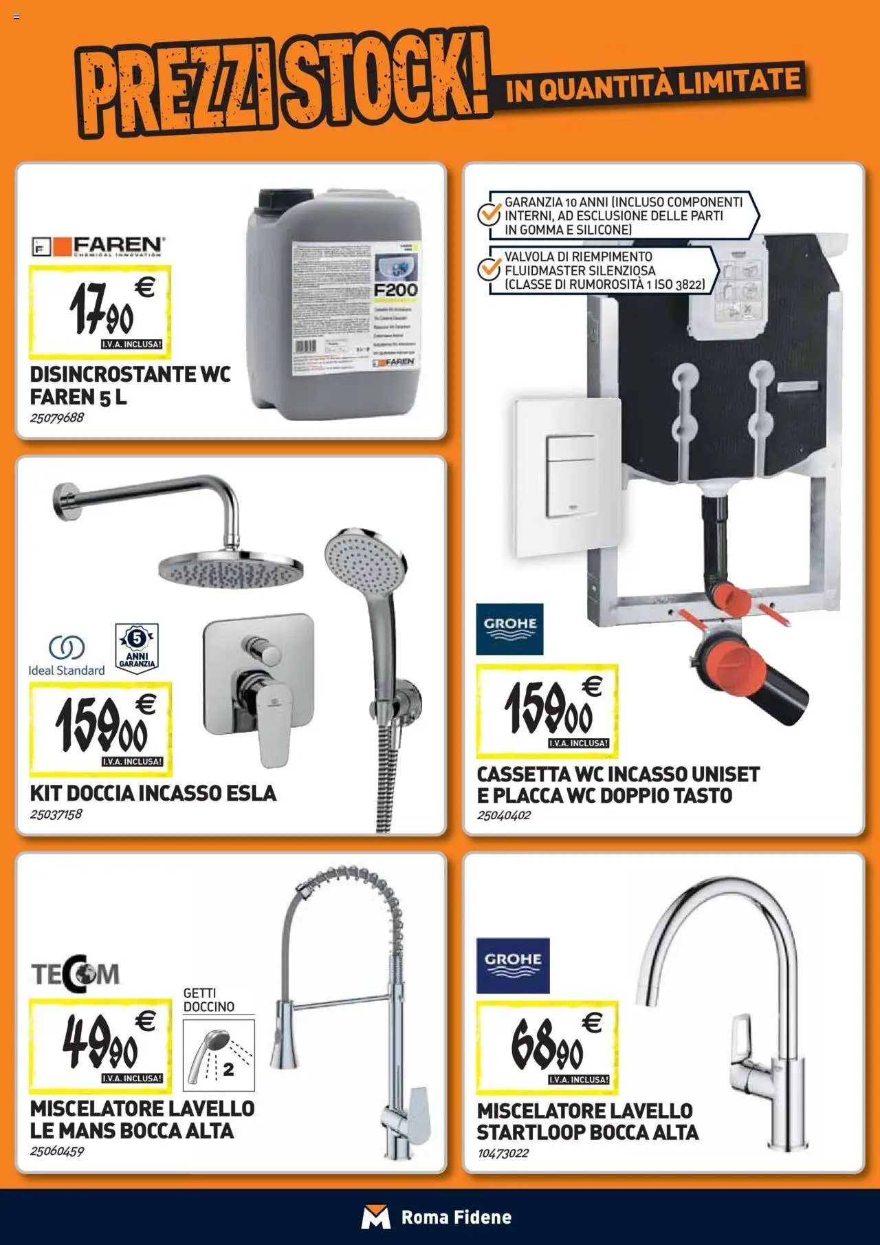 Volantino TECNOMAT del 24.09.2025 | Pagina: 4 | Prodotti: Miscelatore, Silicone, WC, Doccia