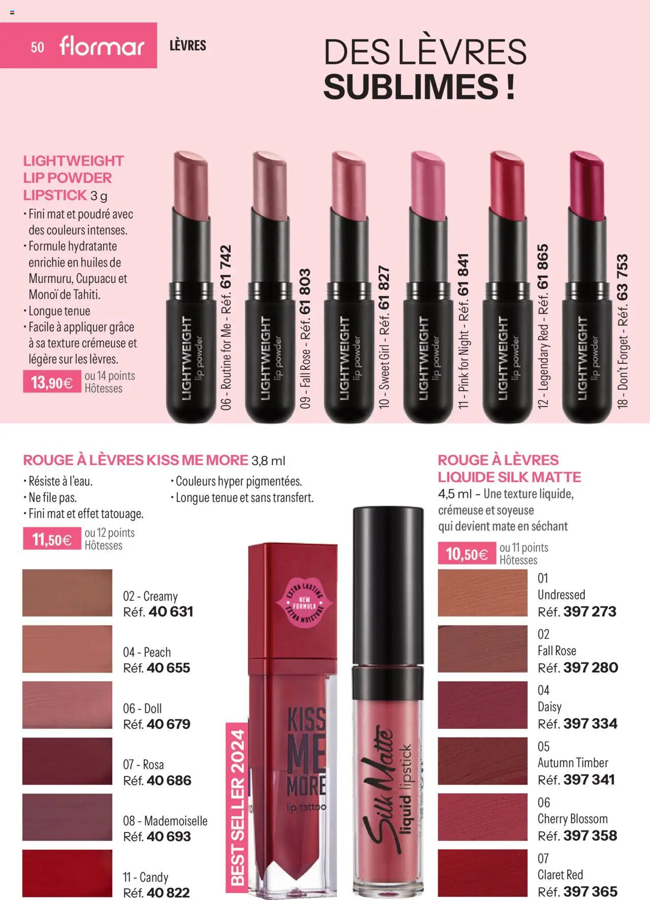 {H1} | Page: 50 | Produits: Poudre, Rouge à lèvres