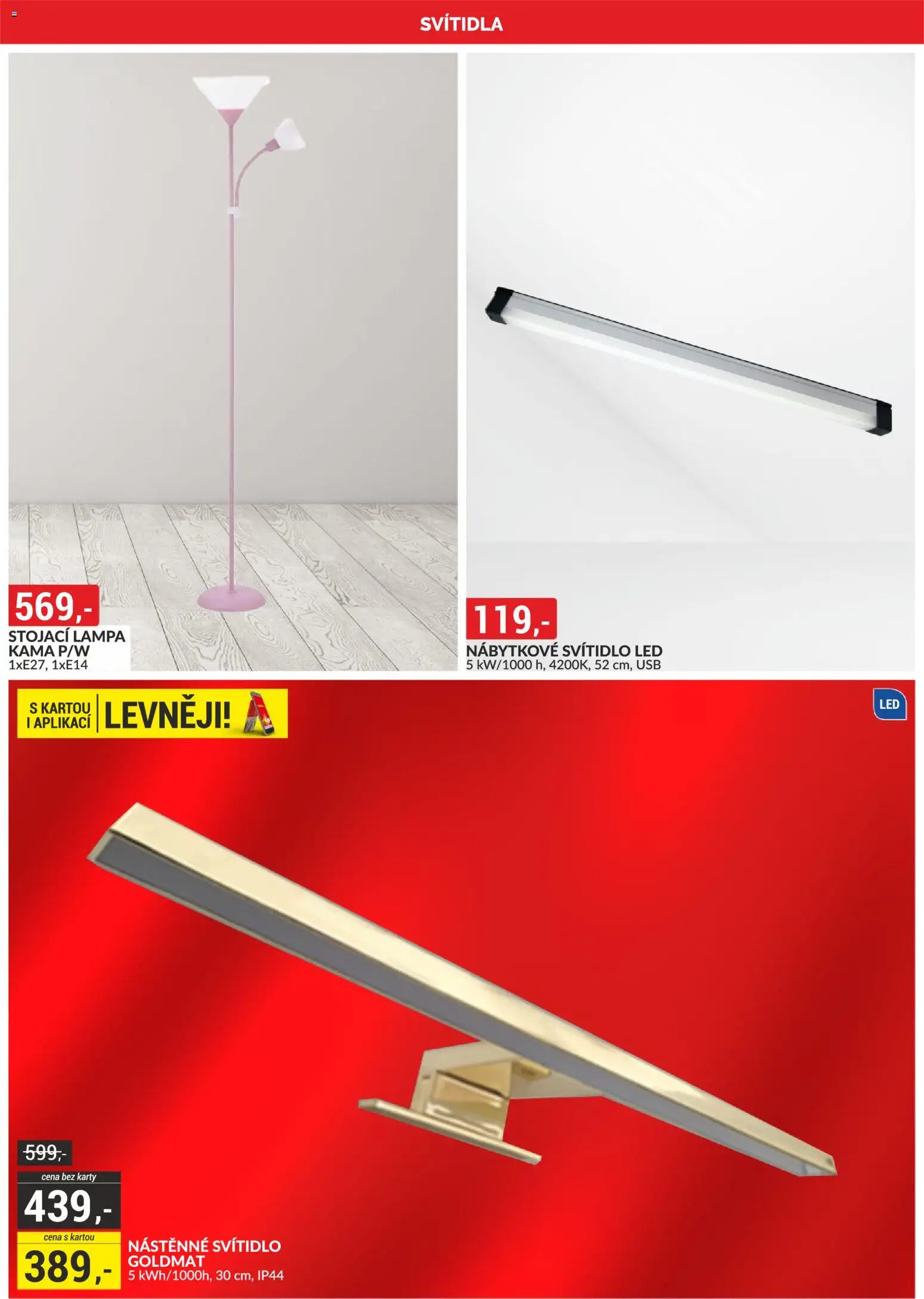 BAUMAX leták od 01.02.2026 | Strana: 21 | Produkty: Stojací lampa, Karty, Lampa, LED