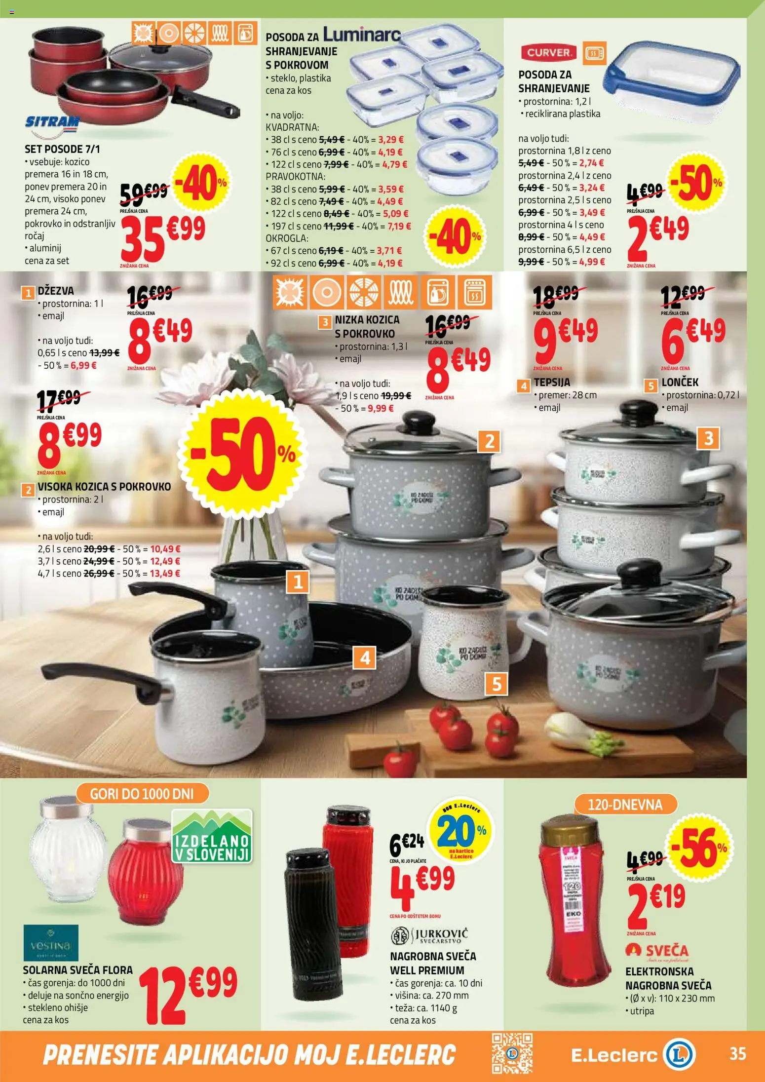 Novi E.leclerc katalog ponudbe – veljaven od 25.03.2026 | Stran: 35 | Izdelki: Teza, Sveča, Kos