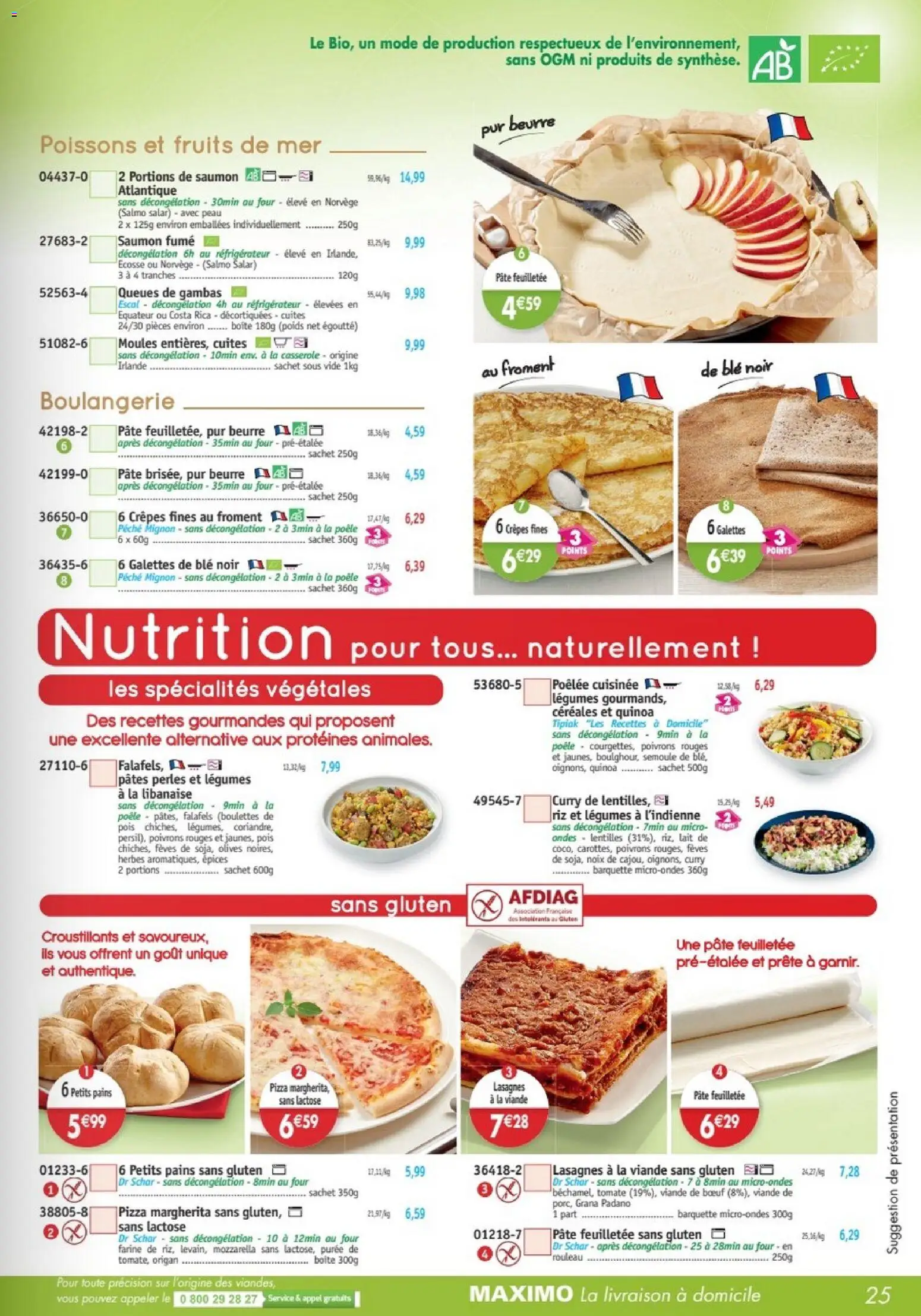 {H1} | Page: 25 | Produits: Olives, Farine, Lait, Pizza