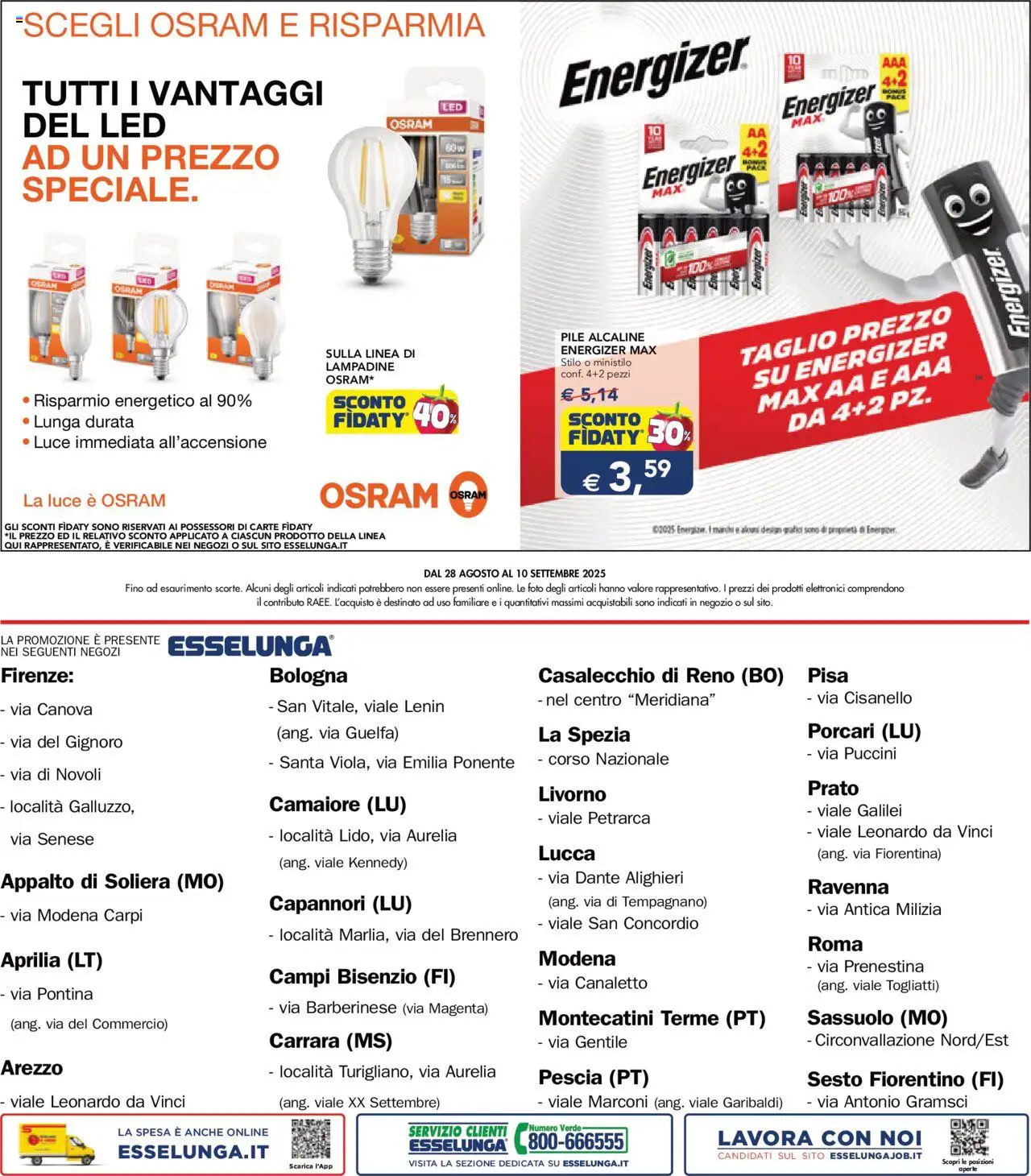 Volantino Esselunga S del 28.08.2025 | Pagina: 8 | Prodotti: Pile