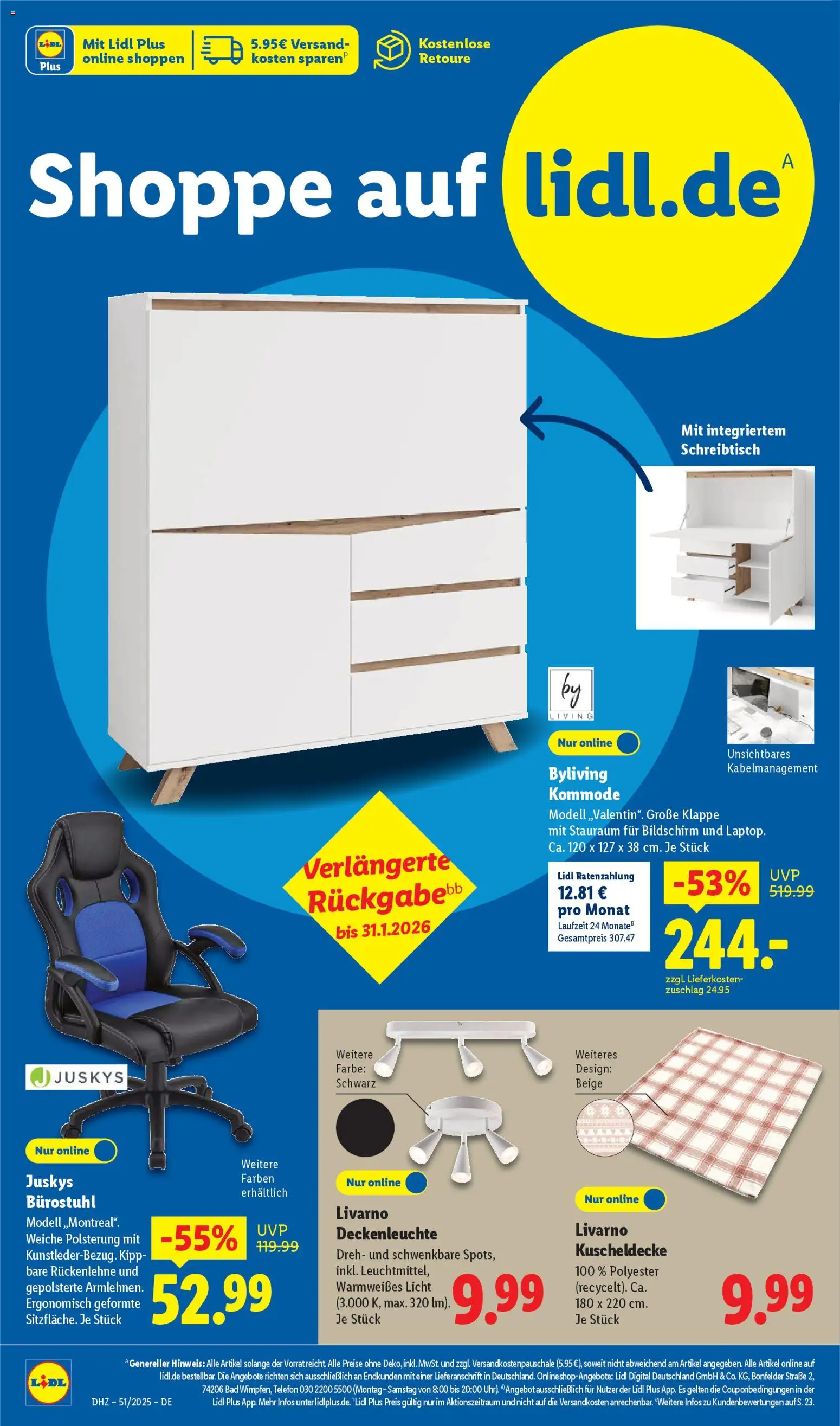 Lidl Prospekt Gedern – gültig ab 15.12.2025 | Seite: 4 | Produkte: Kommode, Bad, Bildschirm, Telefon