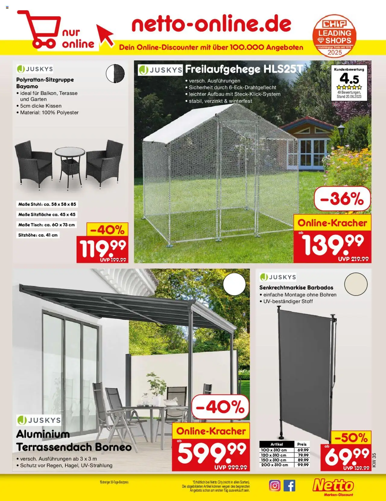 Netto Marken-Discount Prospekt 	 - gültig ab dem 25.08.2025 | Seite: 45 | Produkte: Kissen, Tisch, Stuhl