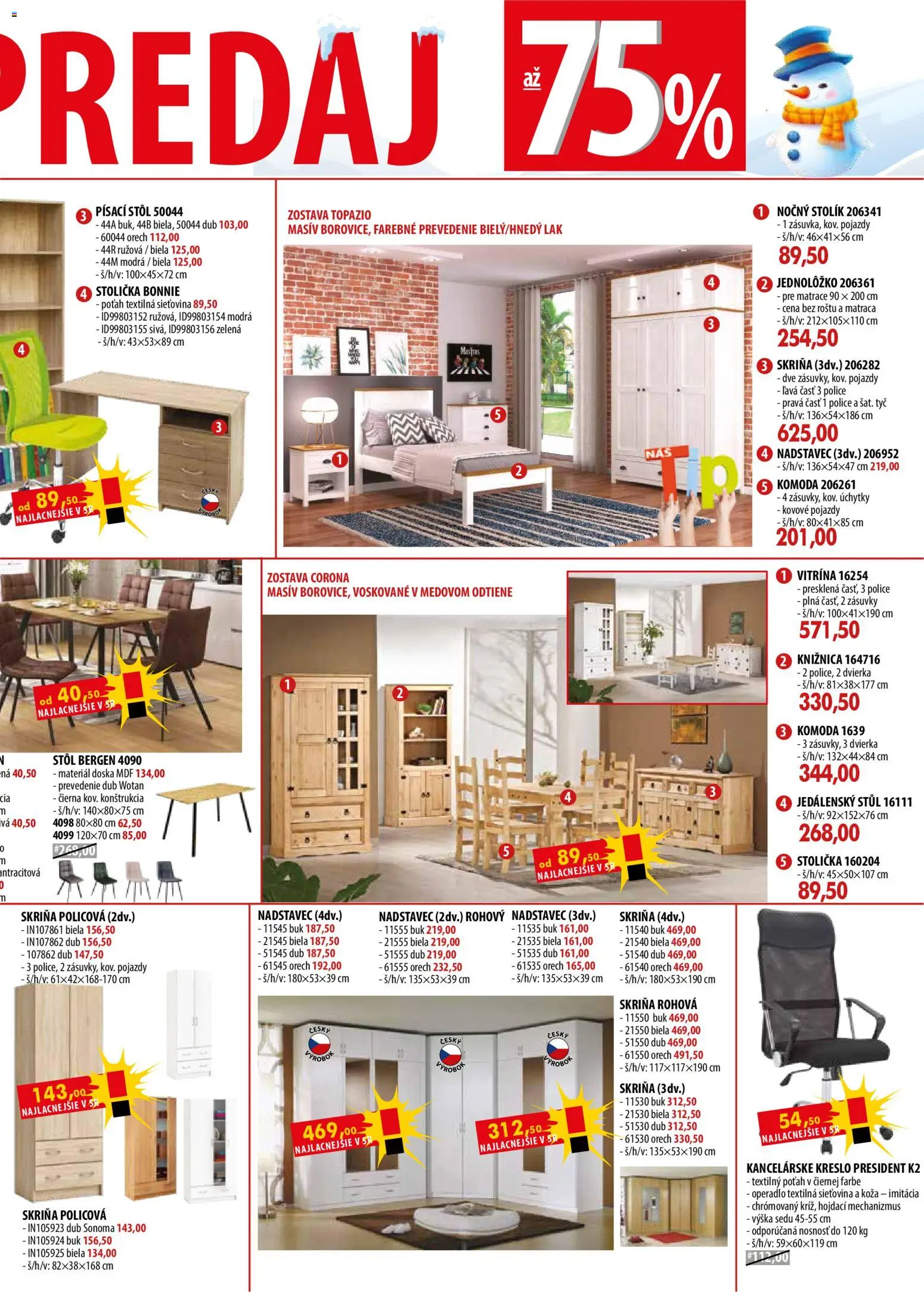 Nové IDEA nábytok akcie – leták je platný od 15.01.2026 | Strana: 3 | Produkty: Matrace, Skriňa, Nočný stolík, Stôl