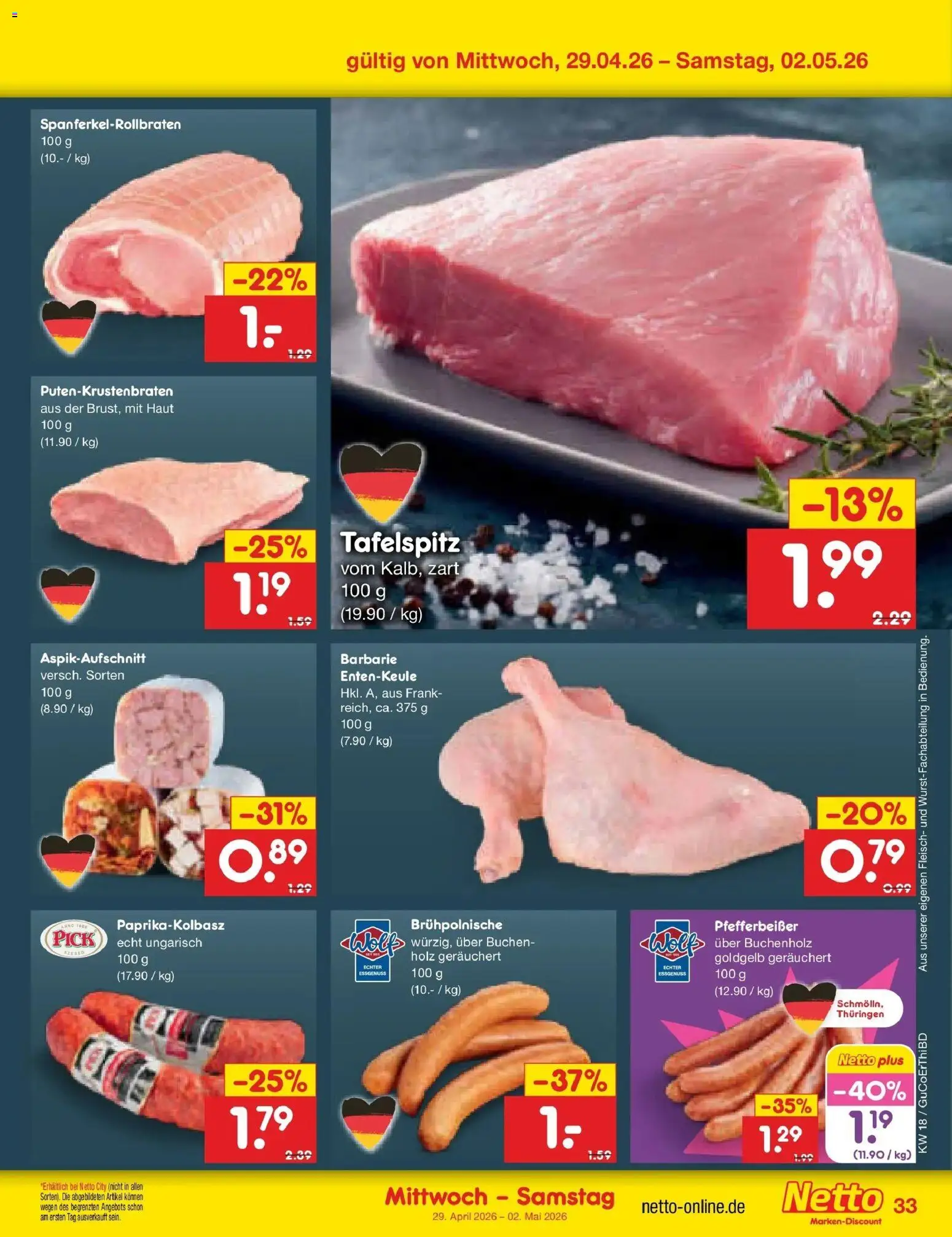 Netto Marken-Discount Prospekt Thiendorf	 – gültig ab 27.04.2026 | Seite: 51 | Produkte: Tafelspitz, Fleisch