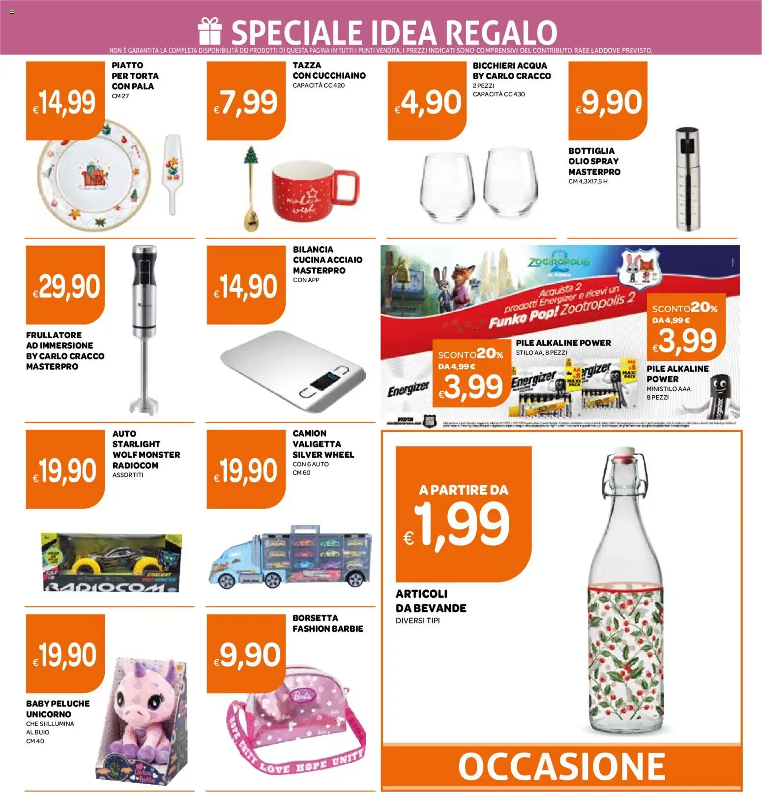 Volantino Ekom del 18.11.2025 | Pagina: 11 | Prodotti: Peluche, Olio, Piatto, Bilancia