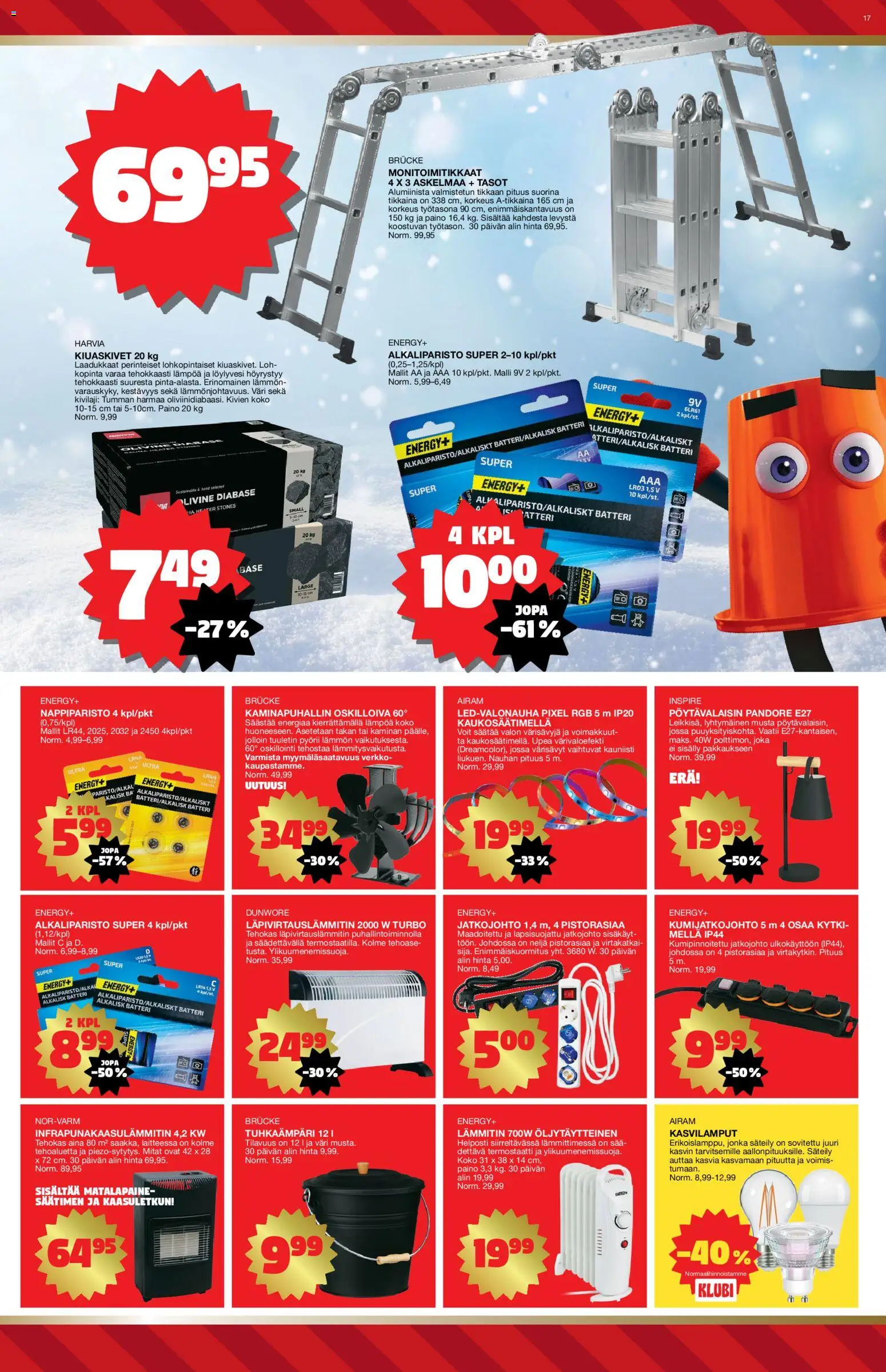 Tokmanni tarjoukset – voimassa 15.12.2025 alkaen | Sivu: 17 | Tuotteet: Tuuletin, Jatkojohto, Pöytävalaisin