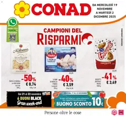 Anteprima del volantino Conad - Campioni del risparmio valido a partire dal 19.11.2025