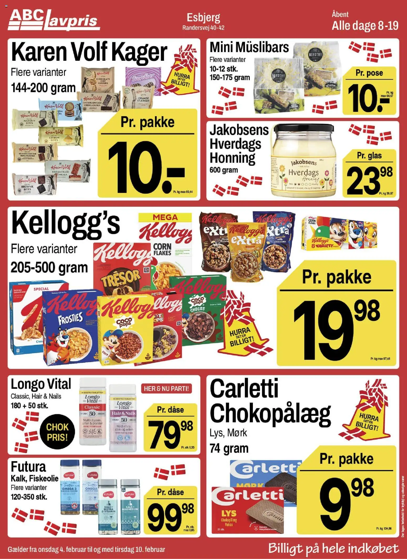 Abc Lavpris tilbudsavis – gyldig fra 04.02.2026 | Side: 13 | Produkter: Chokoladekage, Te, Kager, Honning