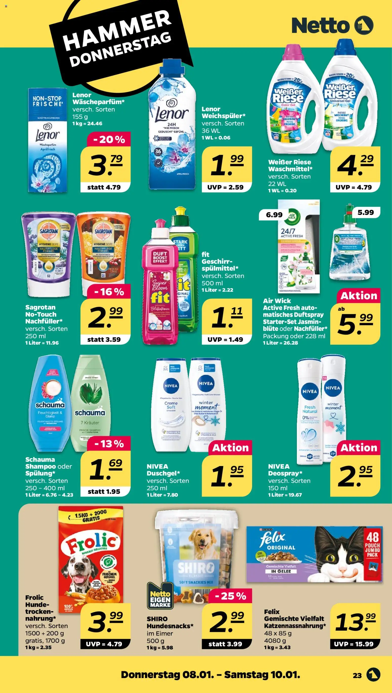 Netto Prospekt 	 – gültig ab 05.01.2026 | Seite: 29 | Produkte: Lenor, Schauma shampoo, Shampoo, Creme