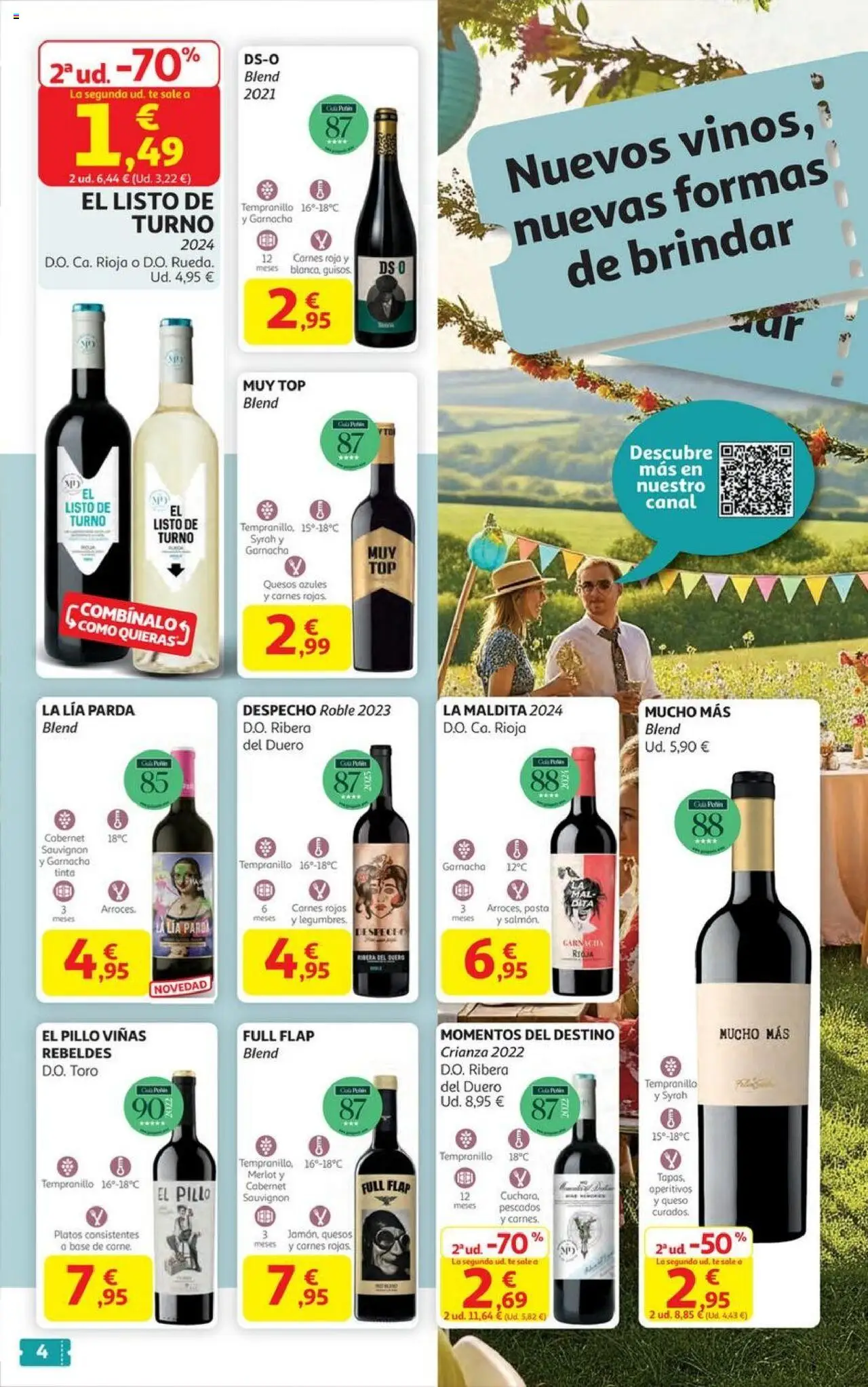 Alcampo - HG Pais Vasco │ válido desde el 06.10.2025 | Página: 4 | Productos: Queso, Pasta, Té