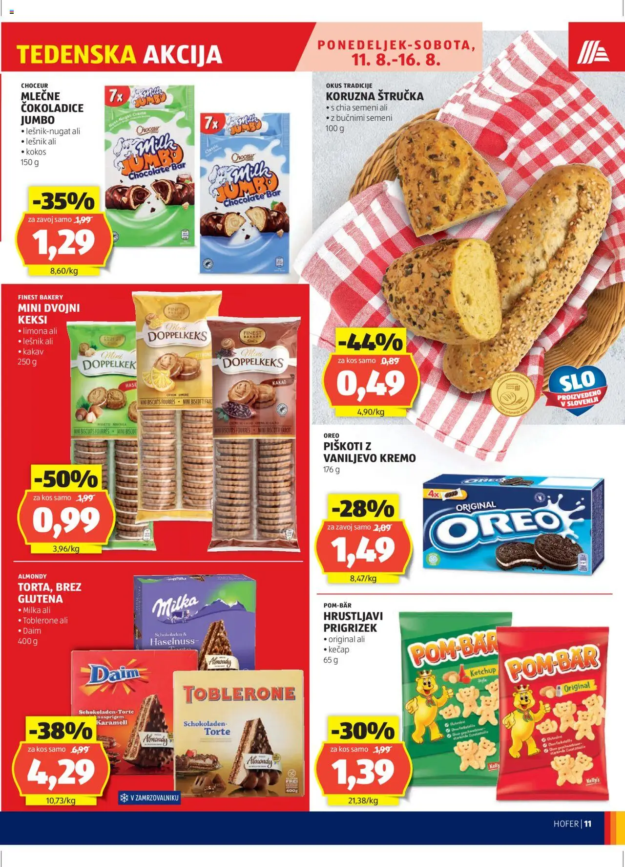 Hofer SI katalog | vrijedi od 07.08.2025 | Stranica: 11 | Proizvodi: Keksi, Kečap, Milka, Kakao