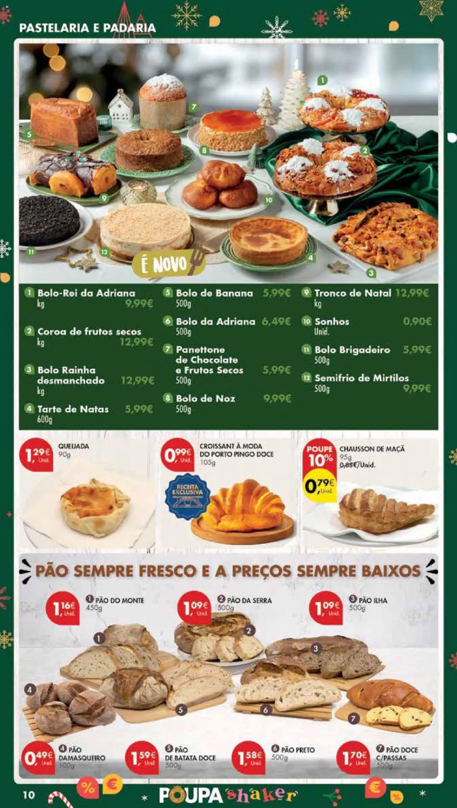 Pingo Doce Poupe Esta Semana Madeira │ válido de 09.12.2025 | Página: 10 | Produtos: Bolo, Maça, Chocolate, Tarte