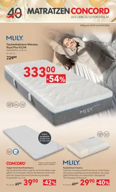 Matratzen Concord Flugblatt ab 25.02.2026 gültig