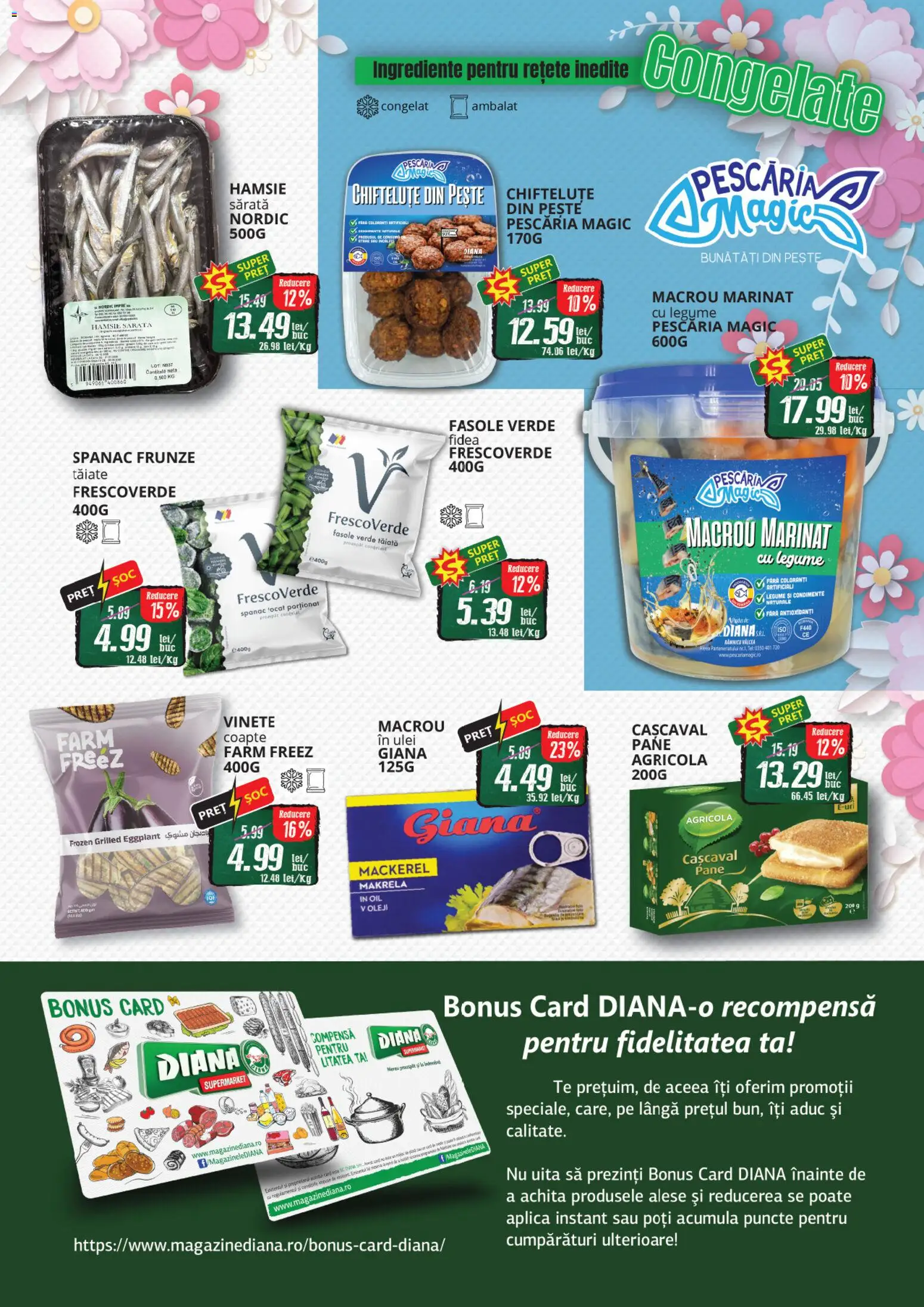 Noul catalog Diana – valabil de la 16.03.2026 | Pagină: 3 | Produse: Cașcaval, Ulei, Condimente, Legume