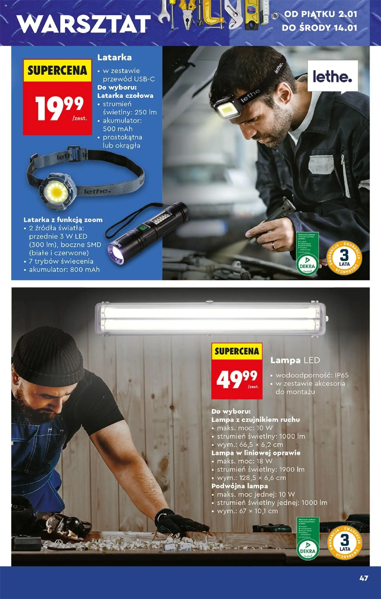 Biedronka gazetka - Hity i inspiracje od 29.12.2025 | Strona: 51 | Produkty: Lampa, Latarka czołowa