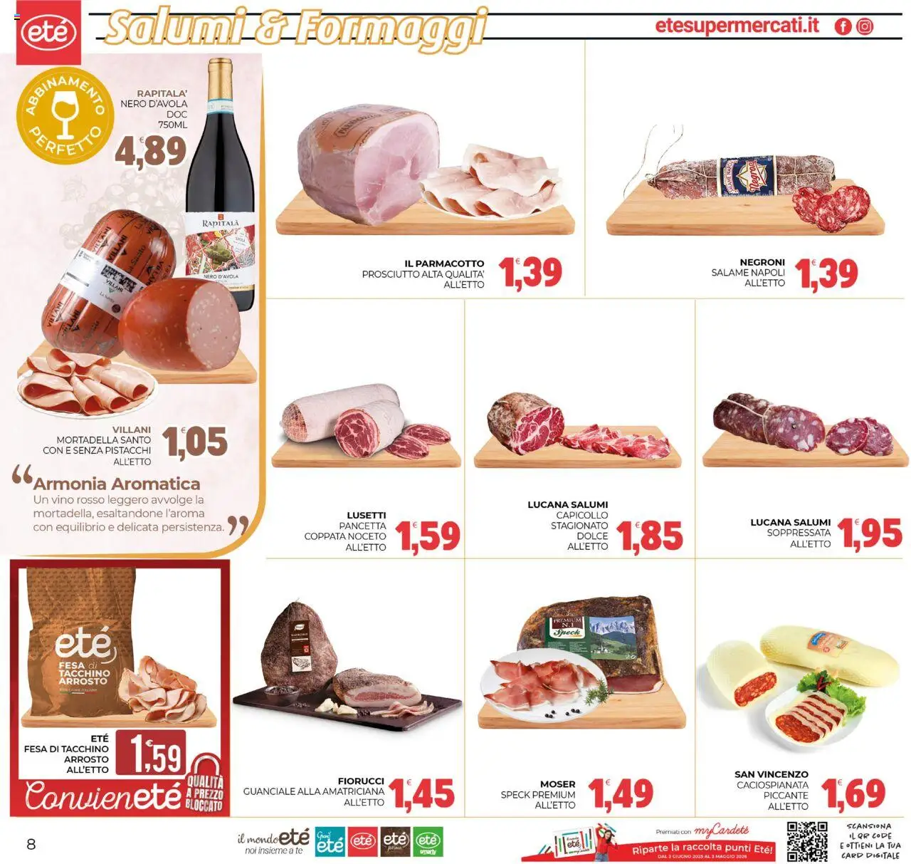 Volantino Eté del 25.07.2025 | Pagina: 8 | Prodotti: Speck, Salame, Tè, Guanciale