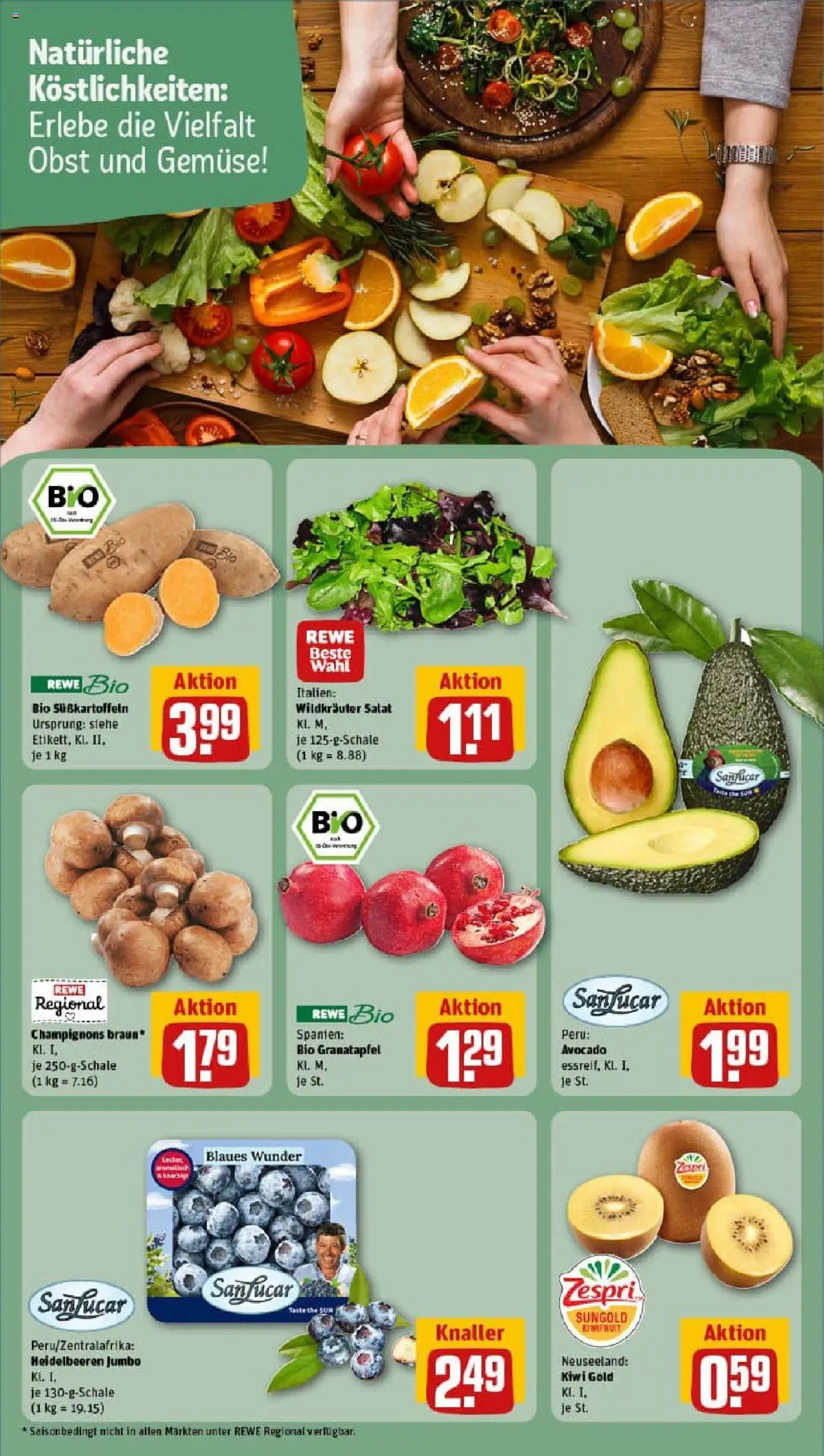 Rewe prospekt Saarbrücken / Klarenthal	 – gültig ab 06.10.2025 | Seite: 15 | Produkte: Avocado, Gemüse, Kiwi, Salat